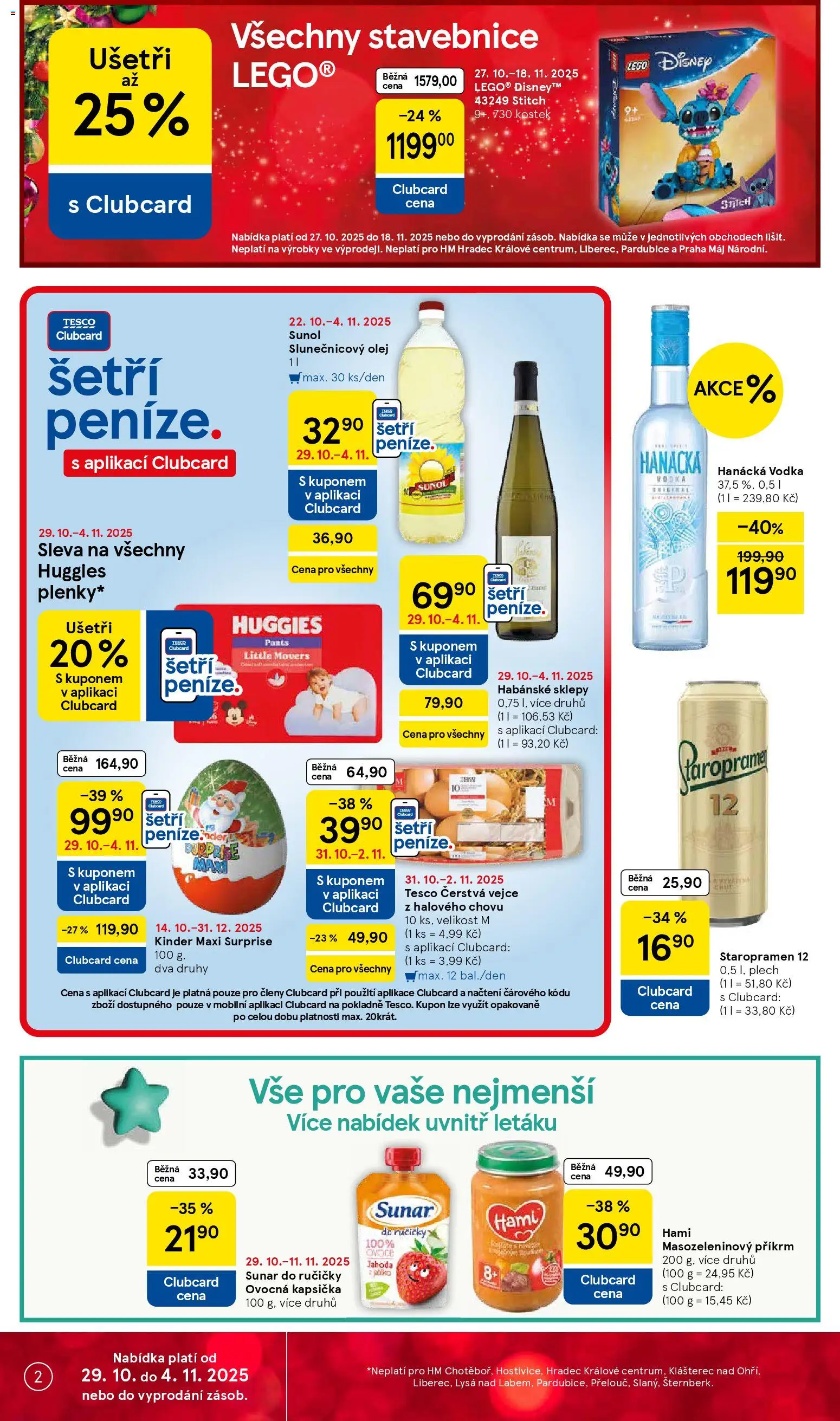 Tesco leták - Hypermarket od 29.10.2025 | Strana: 2 | Produkty: Ovoce, Vodka, Ovocná kapsička, Sunar