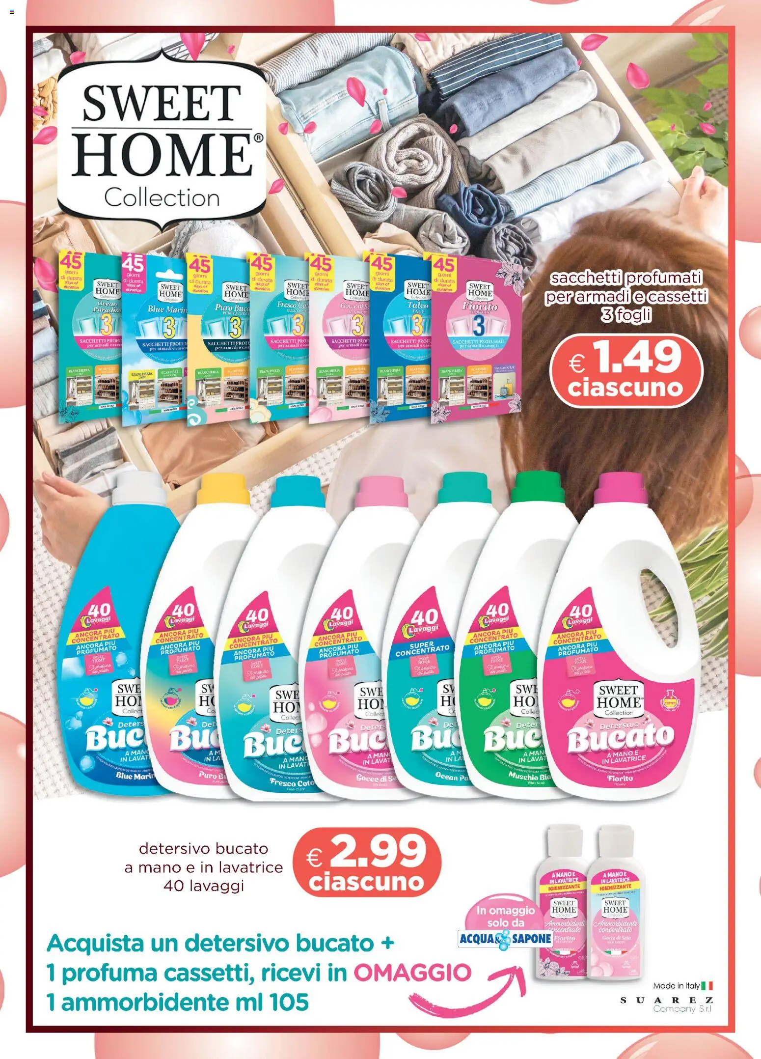 Volantino Acqua e Sapone del 23.11.2025 | Pagina: 2 | Prodotti: Sapone, Ammorbidente, Talco, Lavatrice