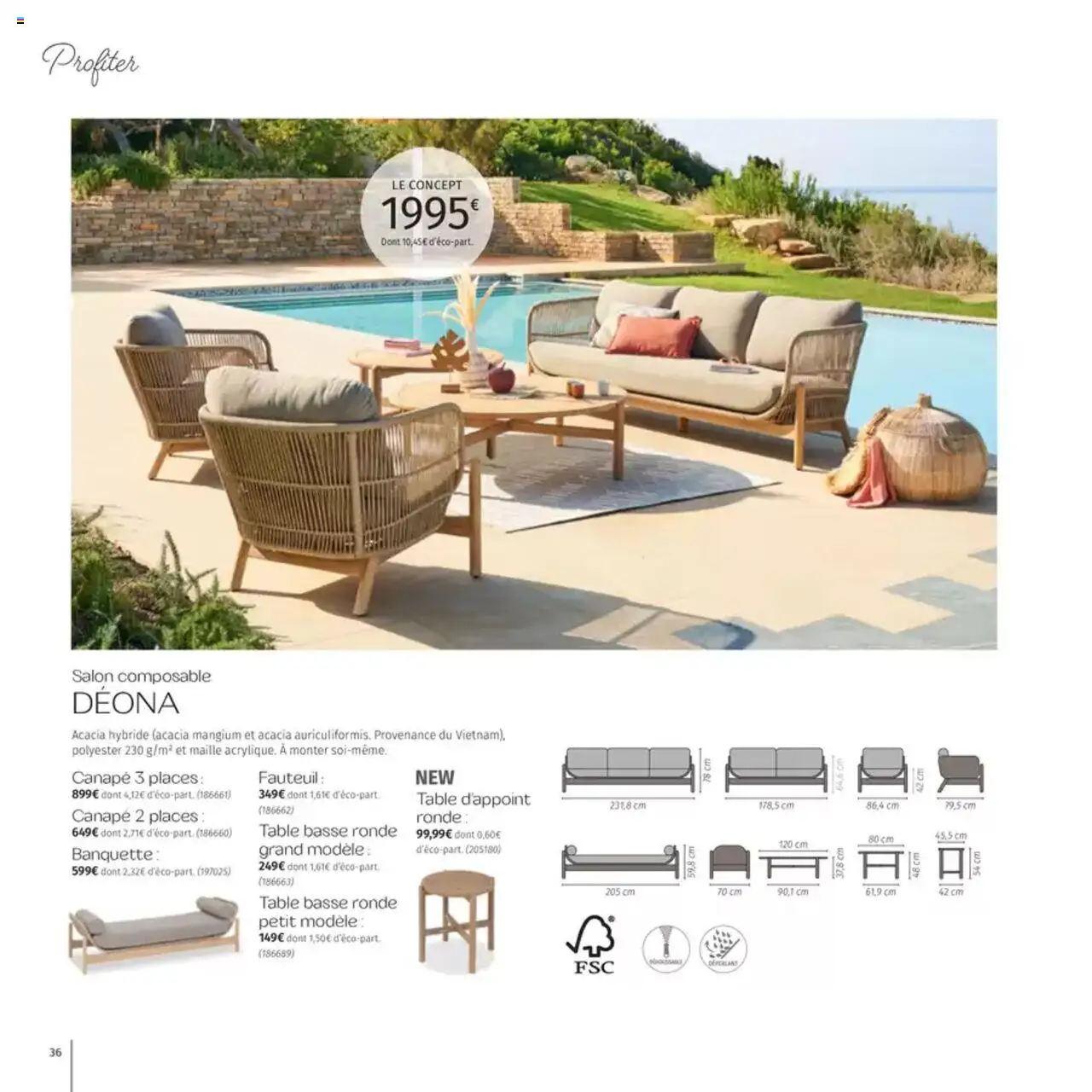  | Page: 36 | Produits: Canapé, Fauteuil, Table basse, Table