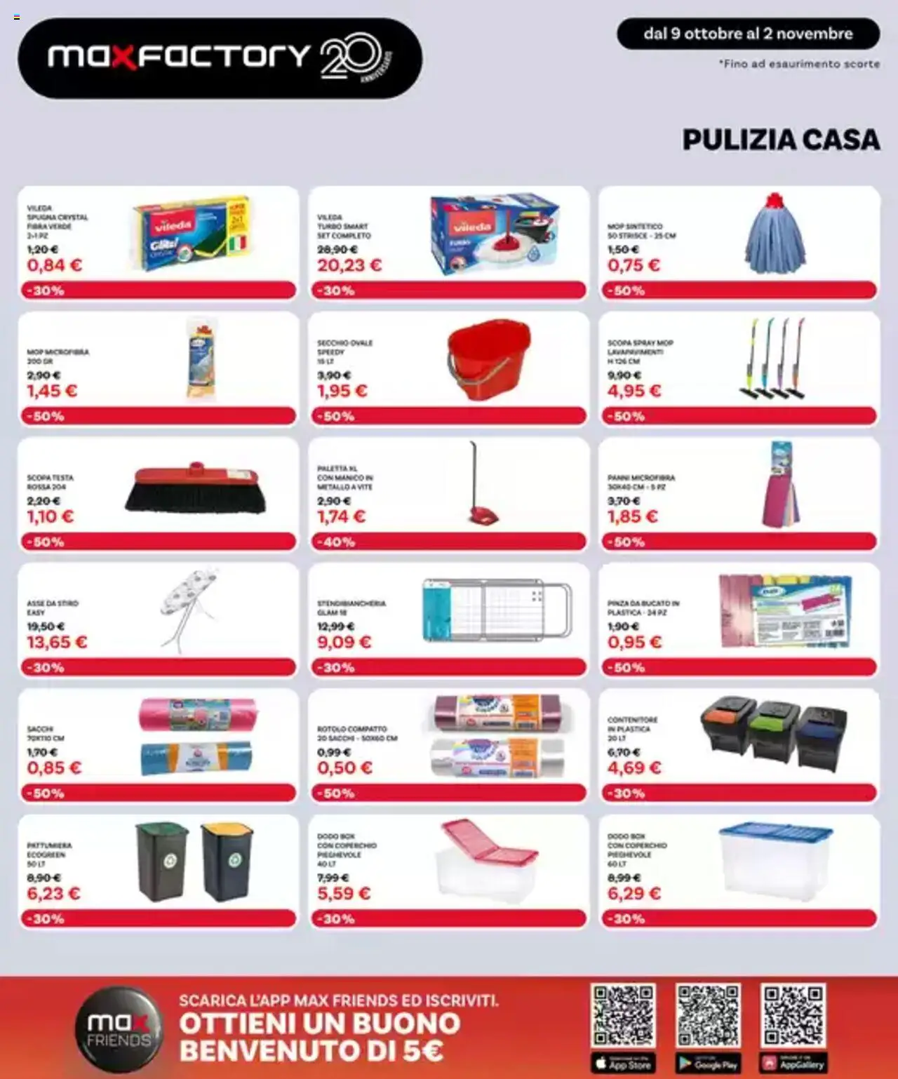 Volantino Max Factory del 09.10.2025 | Pagina: 25 | Prodotti: Paletta, Scopa, Contenitore
