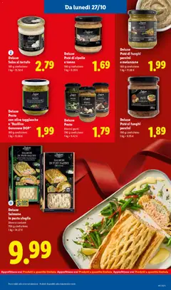 Anteprima del volantino Salmone in pasta sfoglia, Diverse varianti 700 g confezione valido a partire dal 27.10.2025 | Pagina: 9