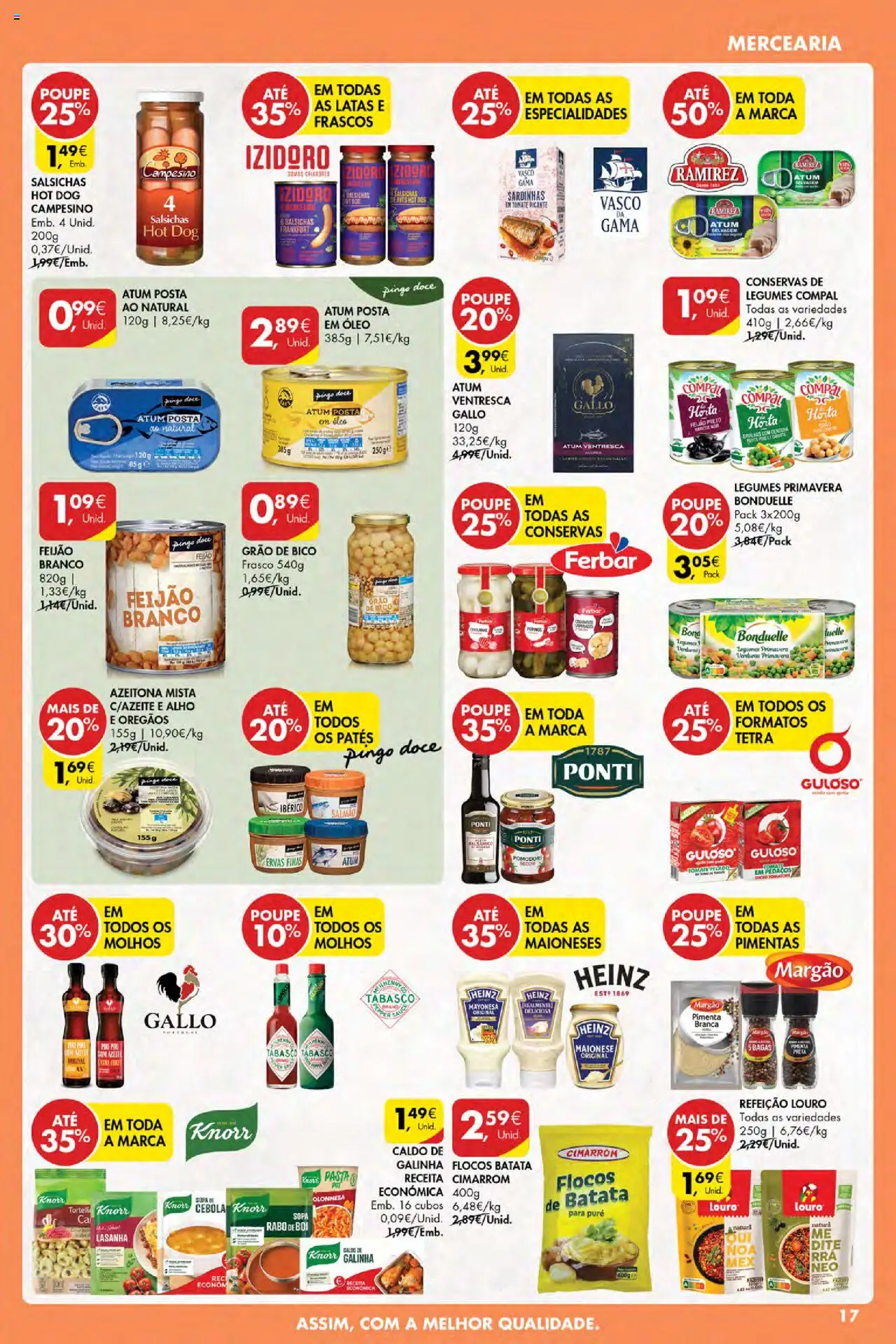 Pingo Doce Poupe Esta Semana Açores │ válido de 21.08.2025 | Página: 17 | Produtos: Knorr, Lasanha, Sardinhas, Cenoura