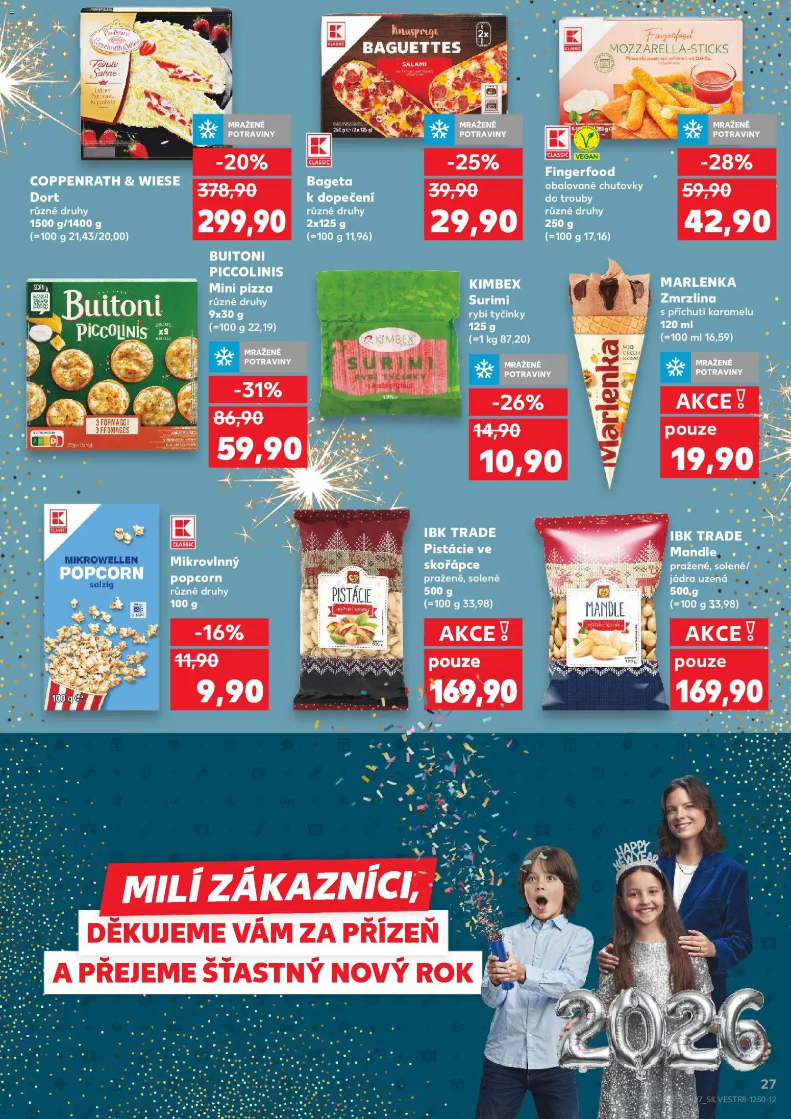 Kaufland leták - Brno od 27.12.2025 | Strana: 27 | Produkty: Vegan, Zmrzlina, Surimi, Bageta