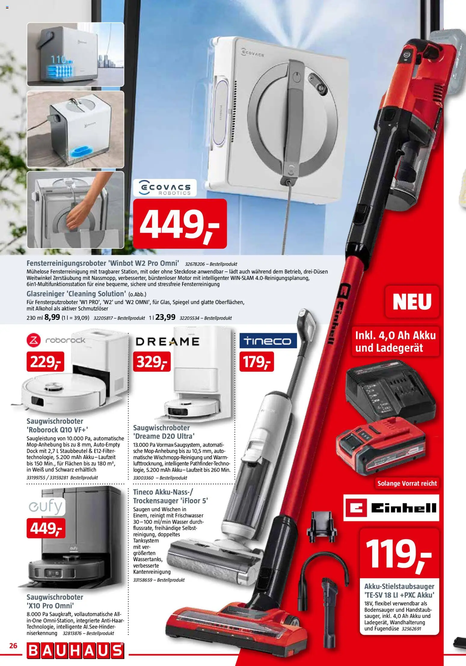 Bauhaus Prospekt 	 – gültig ab 28.02.2026 | Seite: 26 | Produkte: Steckdose, Spiegel, Wasser, Ladegerät