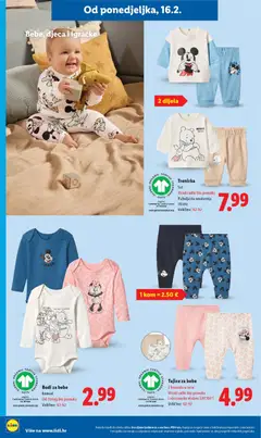 Tajice za bebe, 2 komada u setu, visoki udio bio pamuka i elastansko vlakno (LYCRA®), veličine: 62-92 - Pregled kataloga iz trgovine Lidl, vrijedi od 16.02.2026 | Stranica: 36