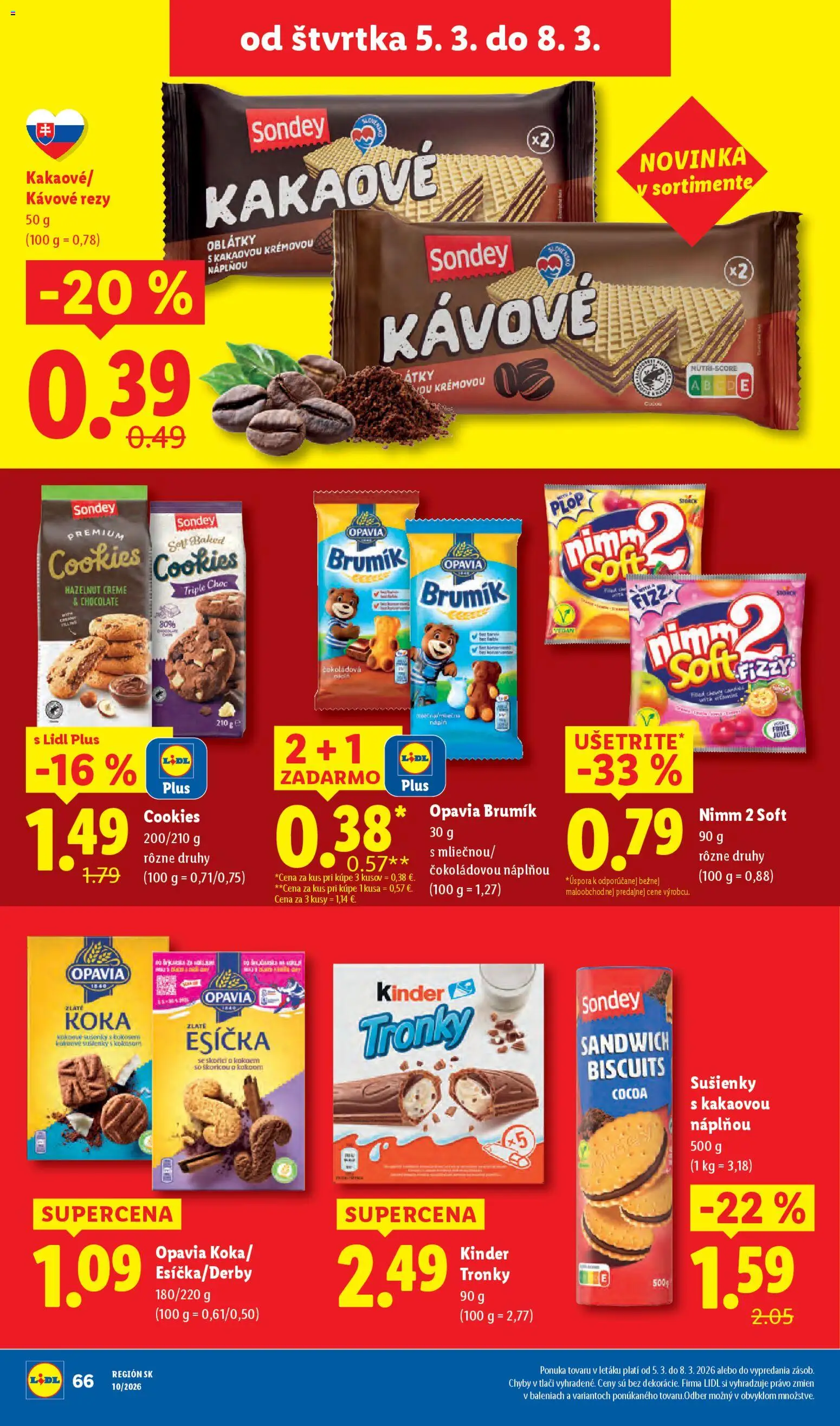 Nové Lidl akcie – leták je platný od 05.03.2026 | Strana: 18 | Produkty: Kinder