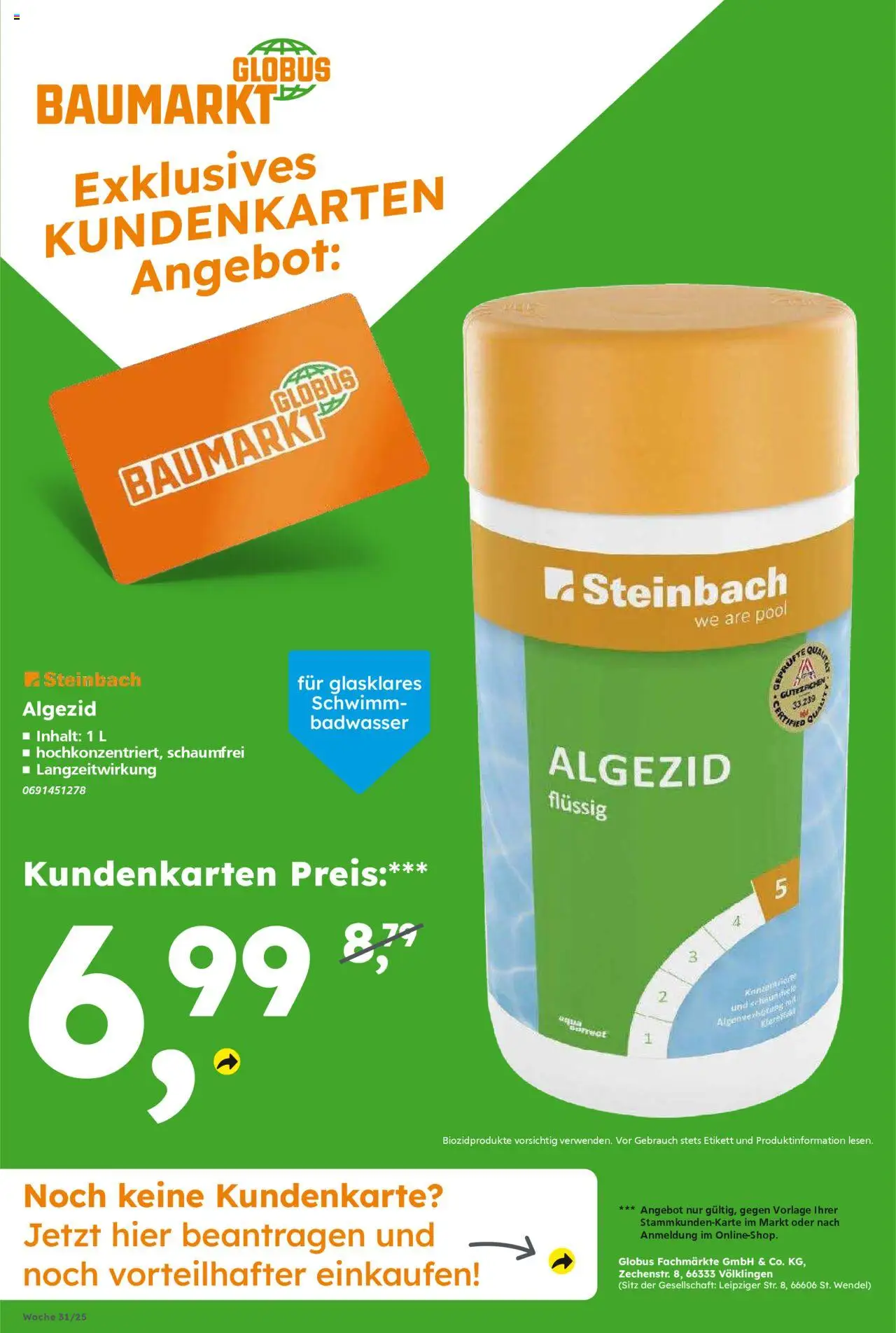 Globus Baumarkt Prospekt 	 - gültig ab dem 28.07.2025 | Seite: 10