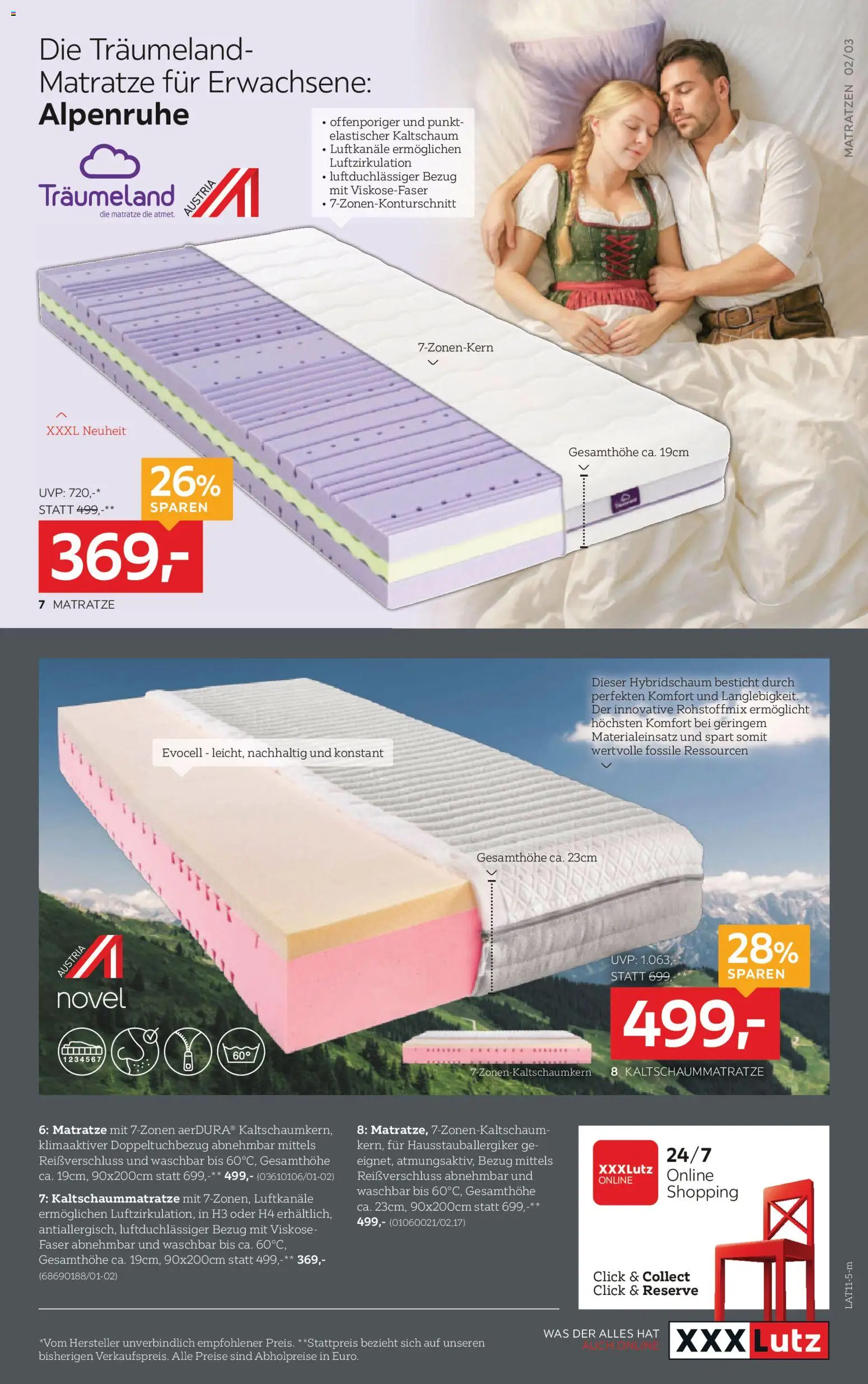 XXXLutz Matratze Ihrer Wahl gültig ab 04.11.2025 | Seite: 3 | Produkte: Matratze