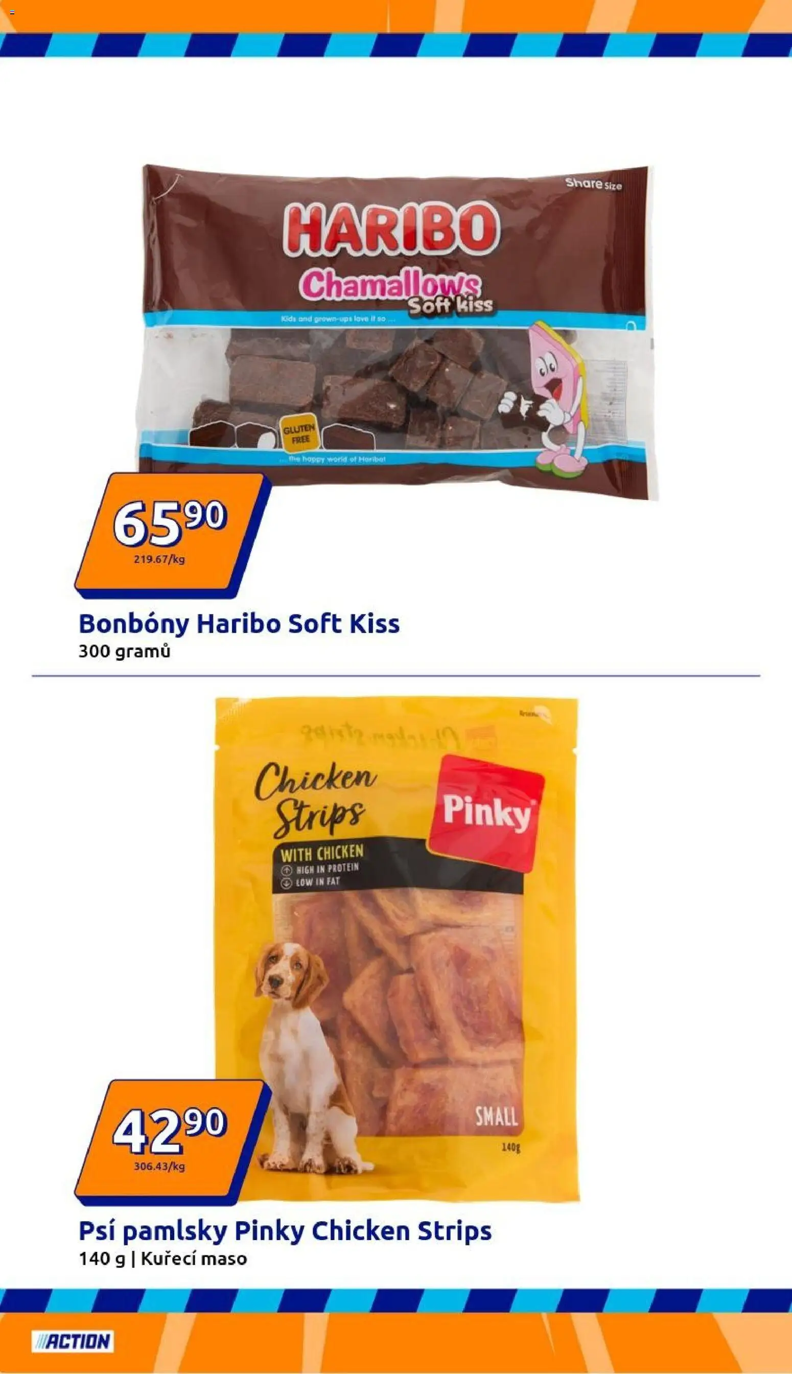 Action leták od 21.01.2026 | Strana: 16 | Produkty: Kuřecí maso, Haribo, Bonbóny, Protein