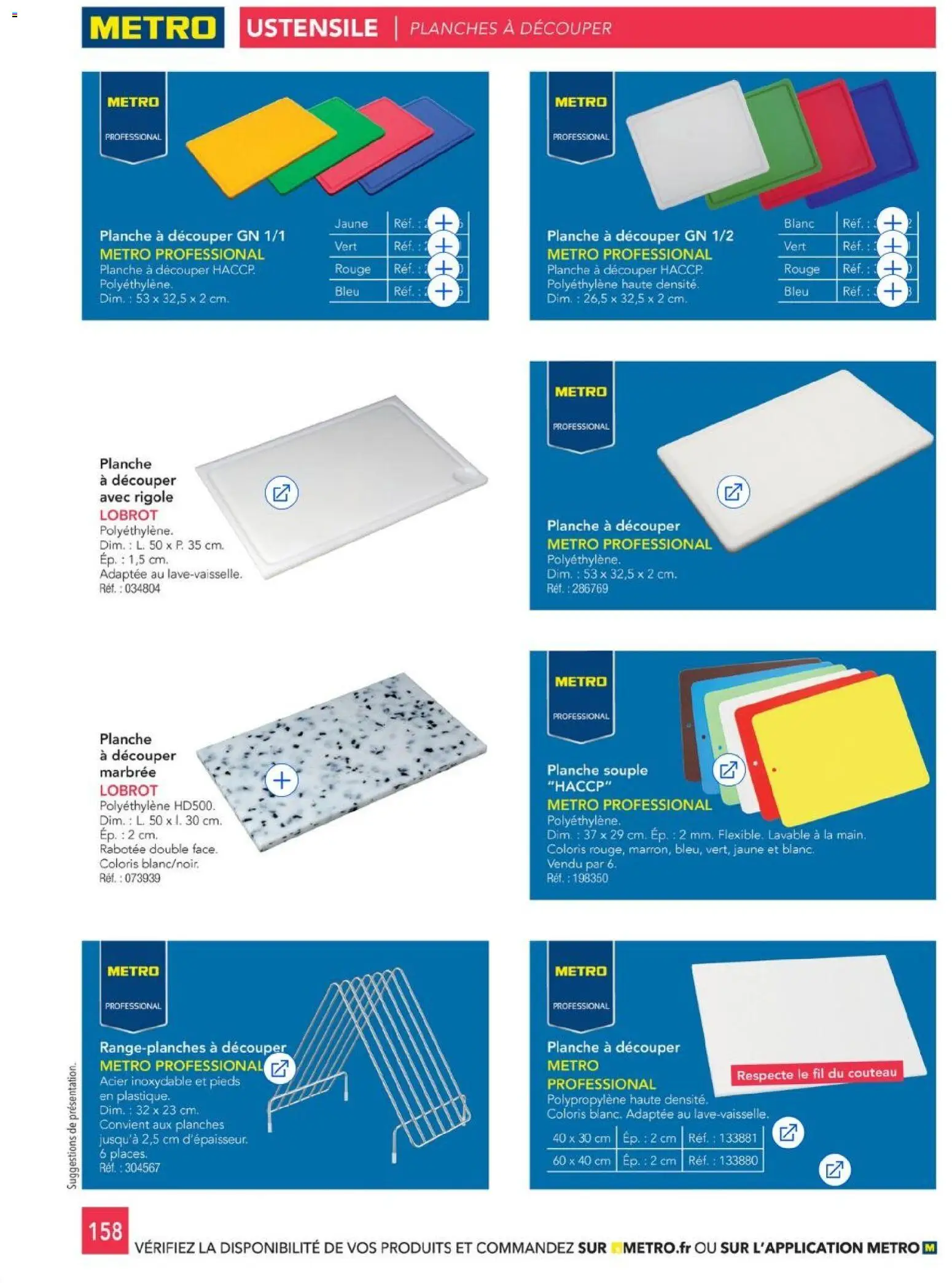 {H1} | Page: 158 | Produits: Couteau, Planche à découper