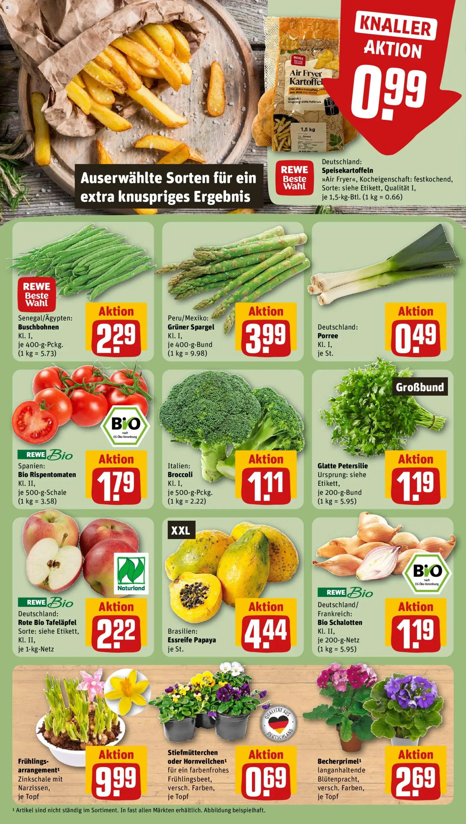Rewe Prospekt 	 – gültig ab 23.02.2026 | Seite: 7 | Produkte: Stiefmutterchen, Spargel, Petersilie