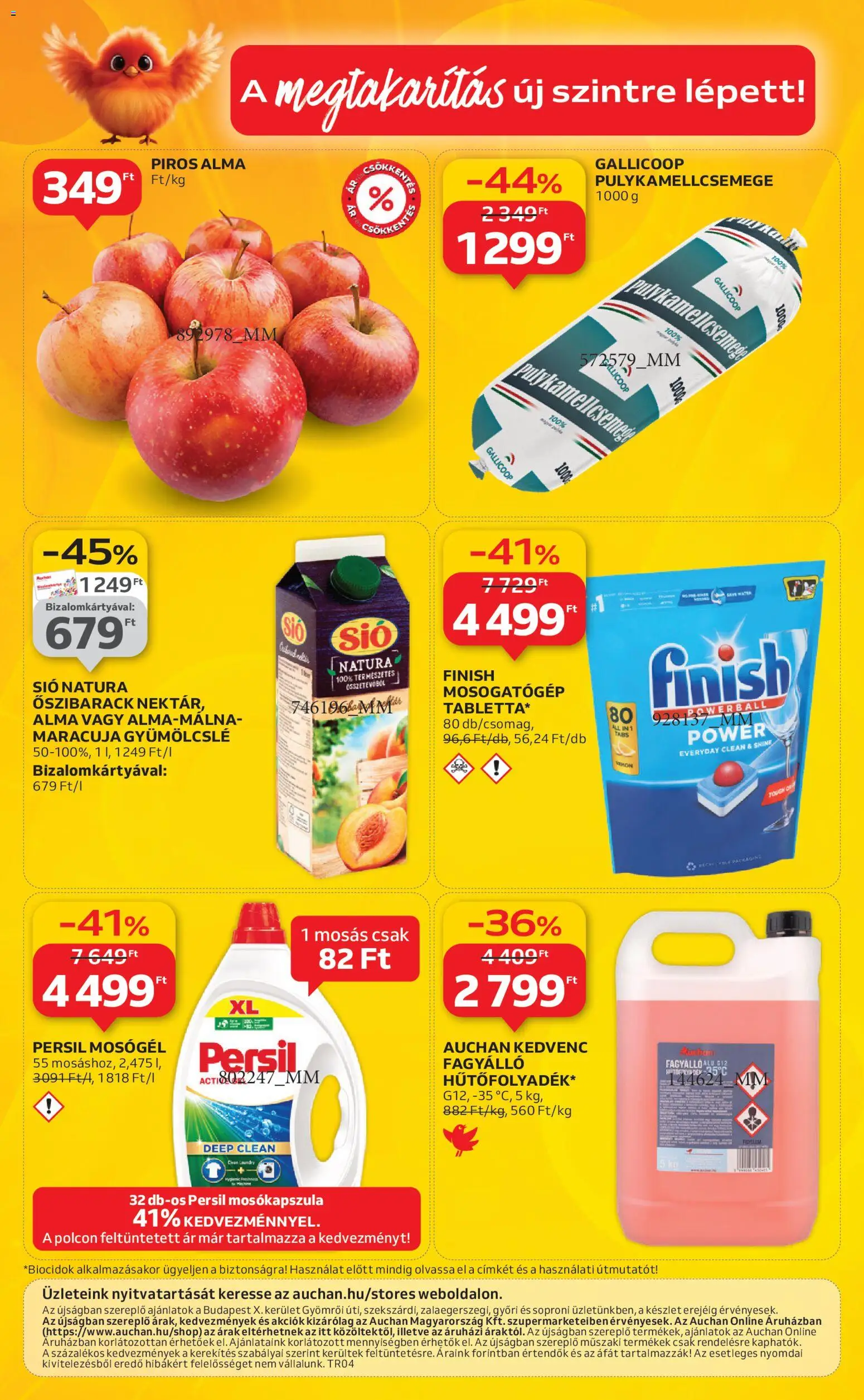Auchan akciós ujság - amely érvényes a következő dátumtól: 22.01.2026 | Oldal: 12 | Termékek: Őszibarack, Persil, Mosogatógép, Alma