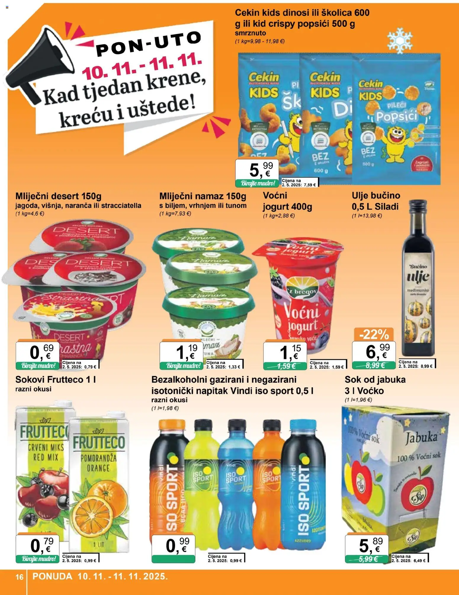 KTC katalog | vrijedi od 05.11.2025 | Stranica: 16 | Proizvodi: Mliječni namaz, Ulje, Jabuka, Namaz