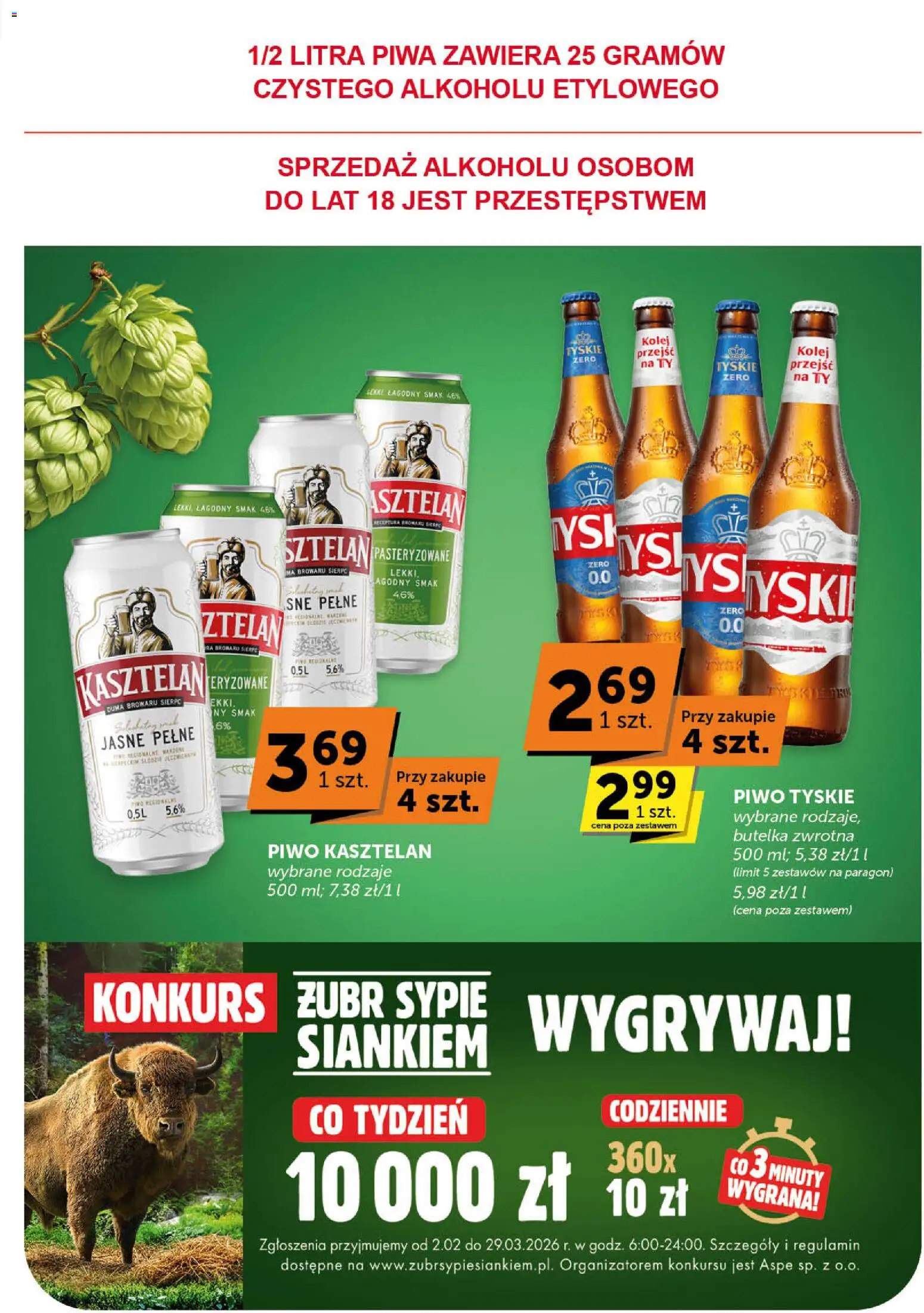 ABC Gazetka - Minimarket od 19.02.2026 | Strona: 11 | Produkty: Tyskie, Piwo