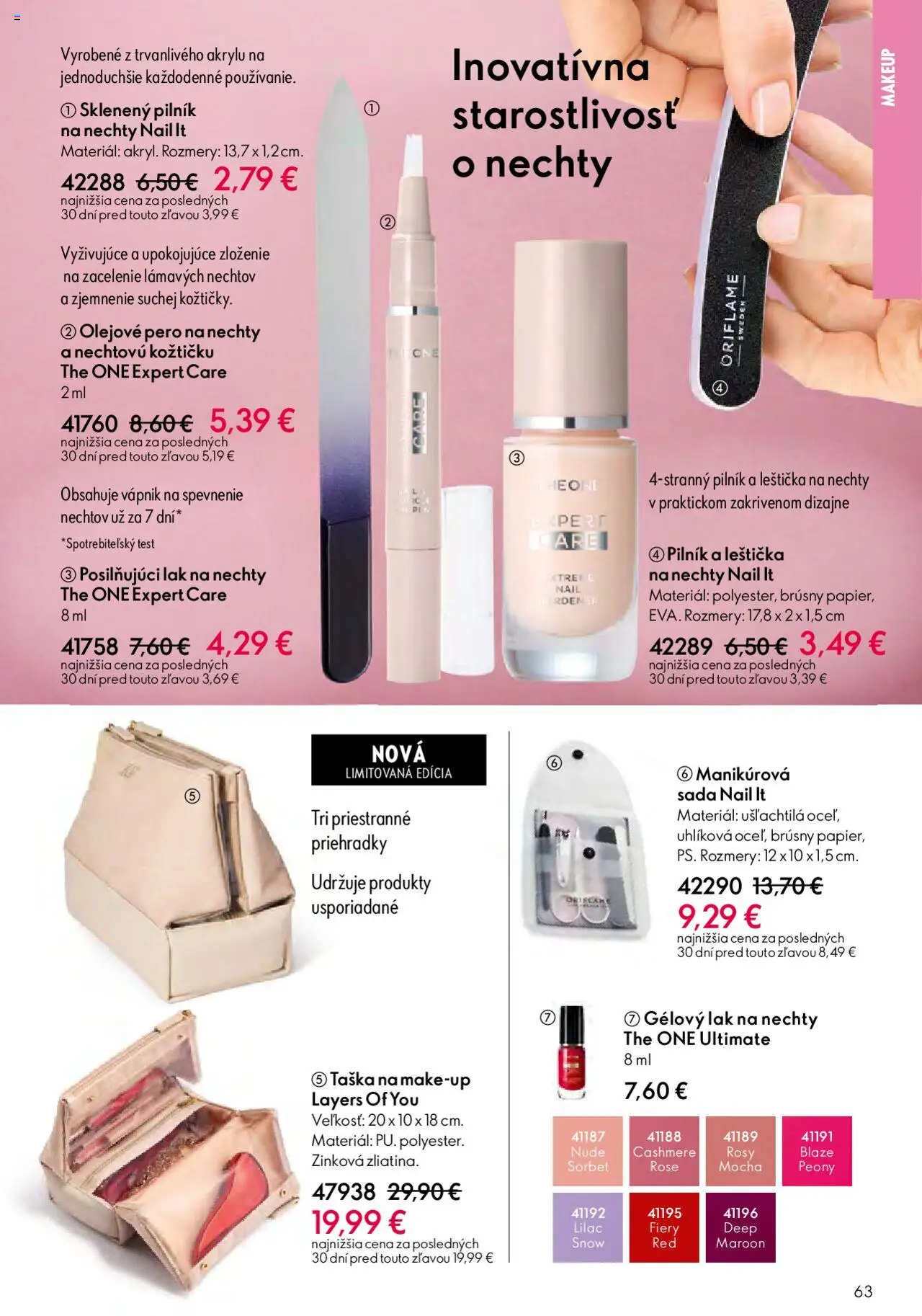 Katalóg Oriflame 13 2025 │ platný od 07.09.2025 | Strana: 63 | Produkty: Sorbet, Pero, Lak na nechty, Taška