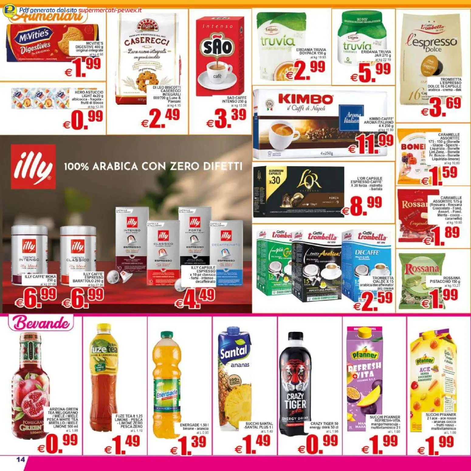 Volantino Pewex del 17.04.2026 | Pagina: 14 | Prodotti: Crema, Caffè, Caramelle, Limone