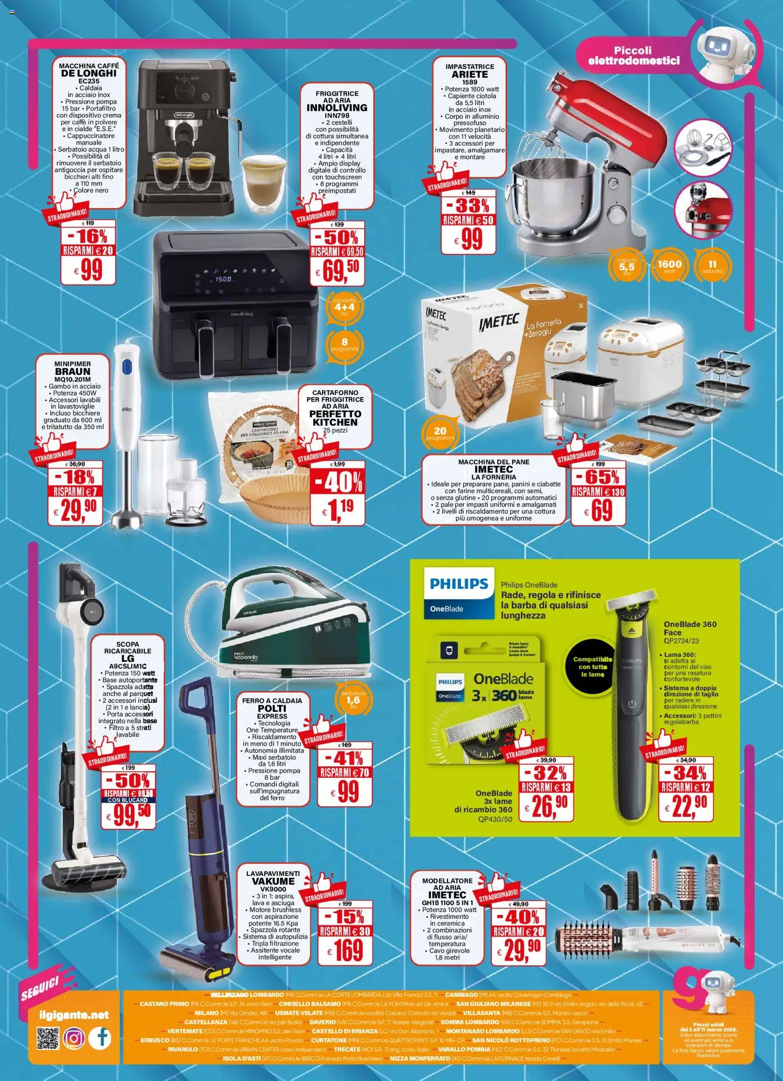 Volantino Il Gigante del 02.03.2026 | Pagina: 4 | Prodotti: Spazzola, Balsamo, Pane, Impastatrice