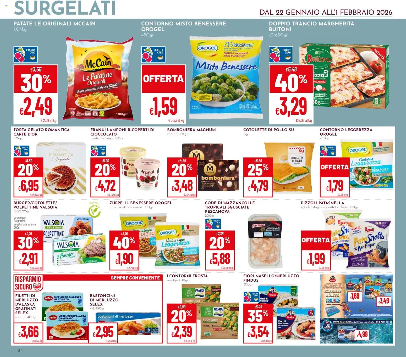 Volantino Pan del 22.01.2026 | Pagina: 24 | Prodotti: Lamponi, Cereali, Patate, Pomodoro