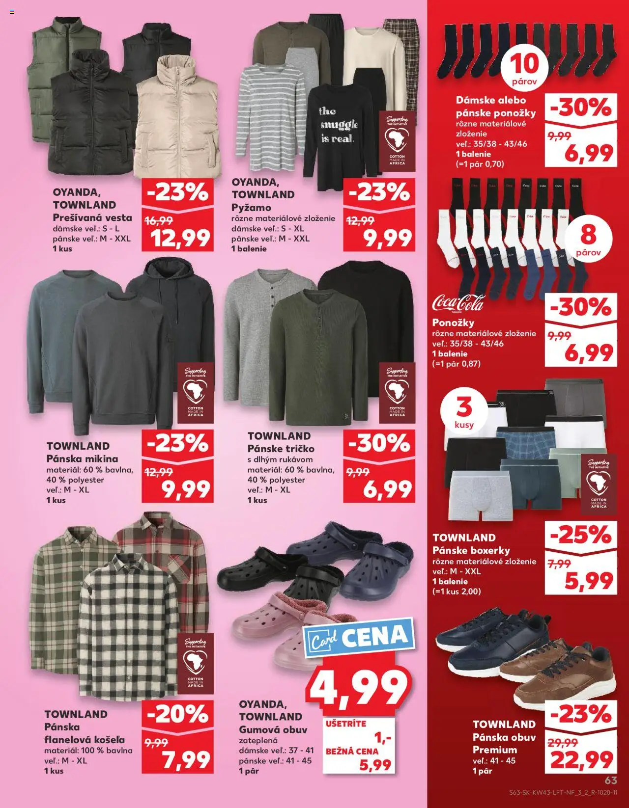 Nové Kaufland akcie – leták je platný od 23.10.2025 | Strana: 63 | Produkty: Mikina, Ponožky, Pyžamo, Boxerky