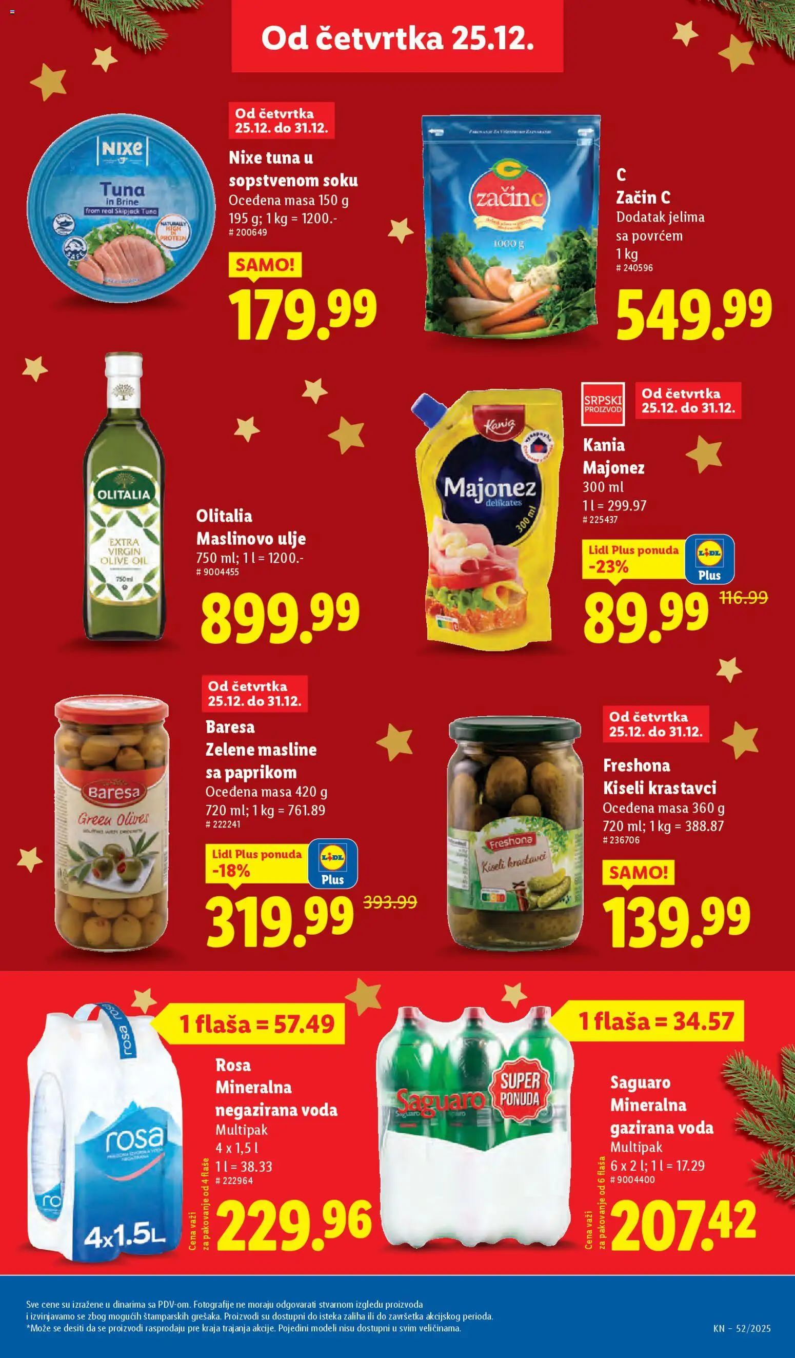 Lidl katalog - važi od 25.12.2025 | Strana: 23 | Proizvode: Majonez, Kiseli krastavci, Protein, Negazirana voda