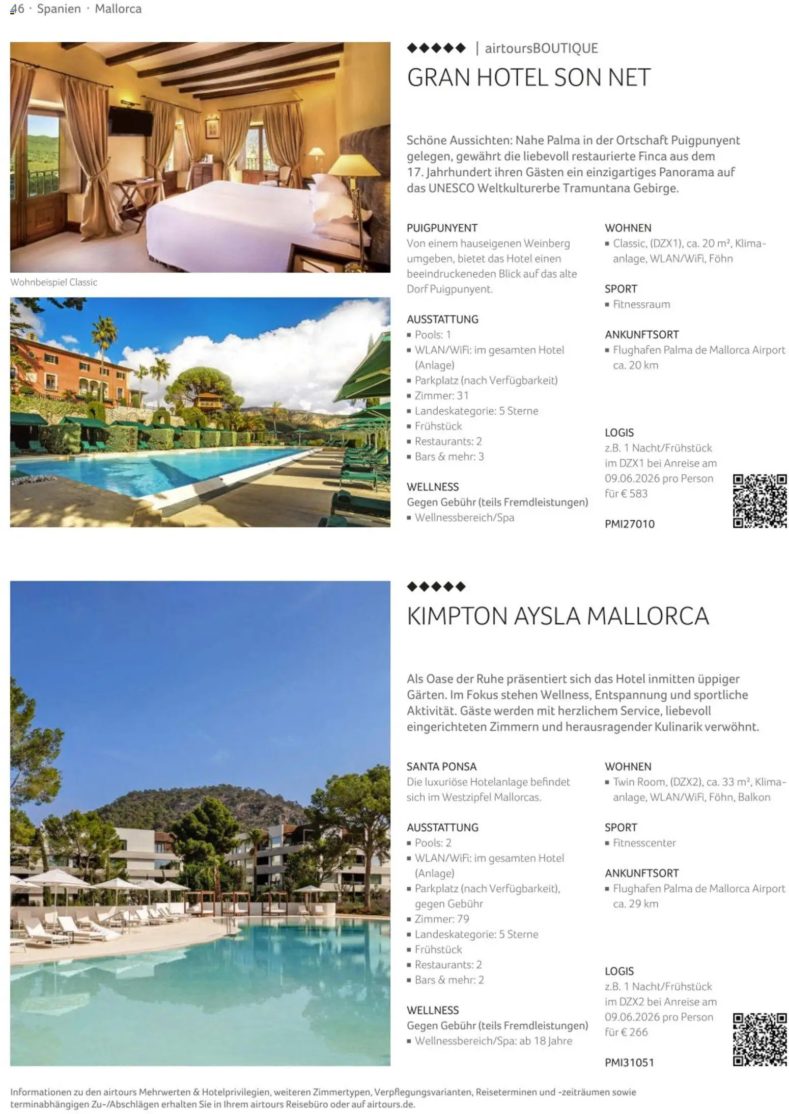 TUI airtours Katalog  Europareisen 2025/26 – gültig ab 01.11.2025 | Seite: 46 | Produkte: Föhn