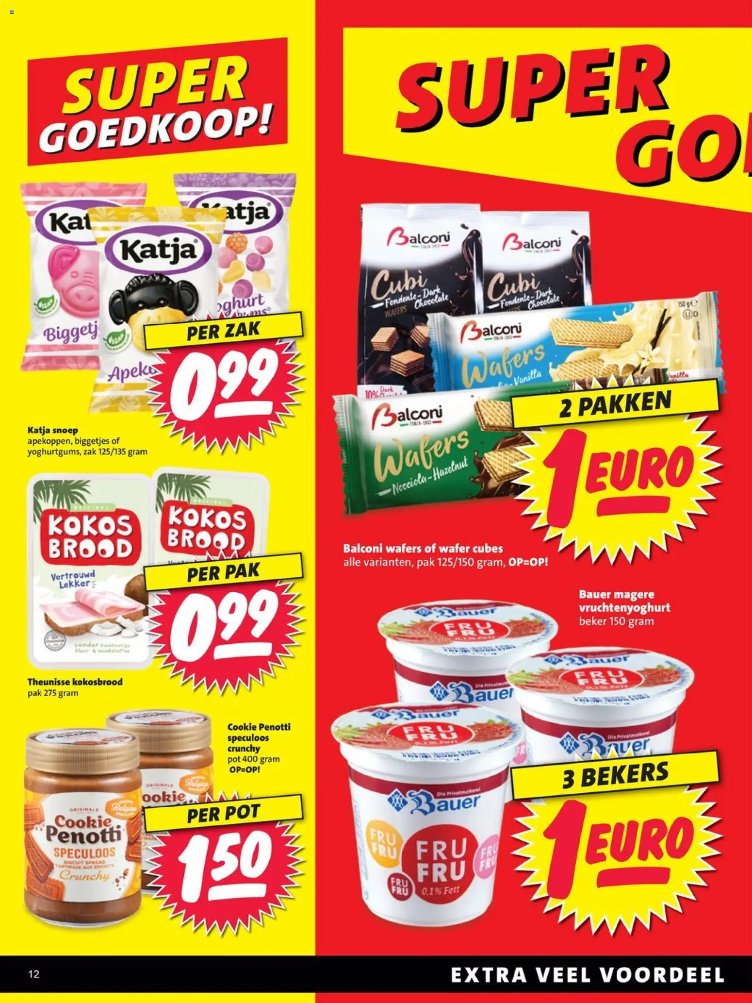 {H1} | Pagina: 12 | Producten: Snoep, Brood, Beker, Zak