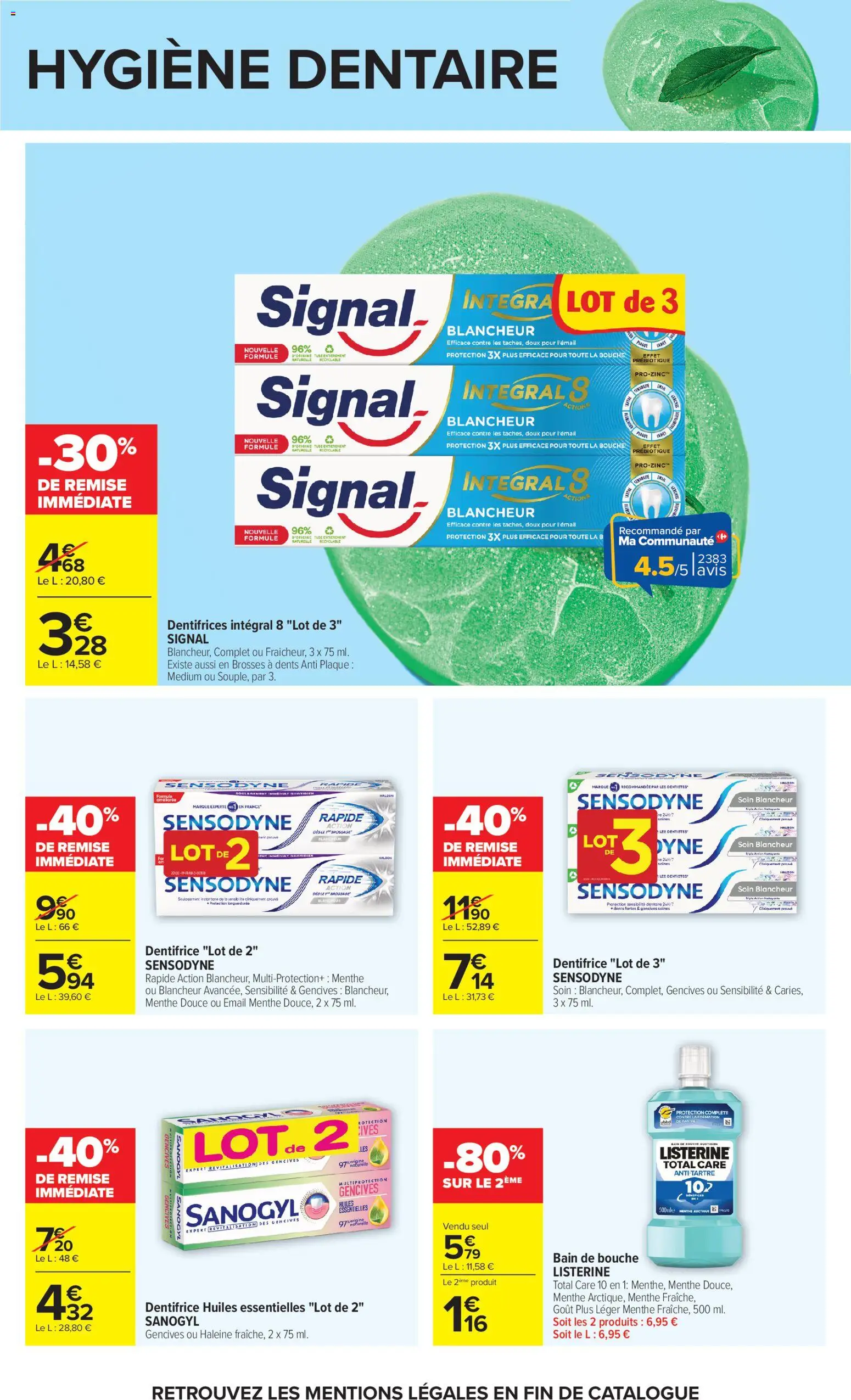 {H1} | Page: 33 | Produits: Menthe, Farine, Dentifrice, Bain de bouche