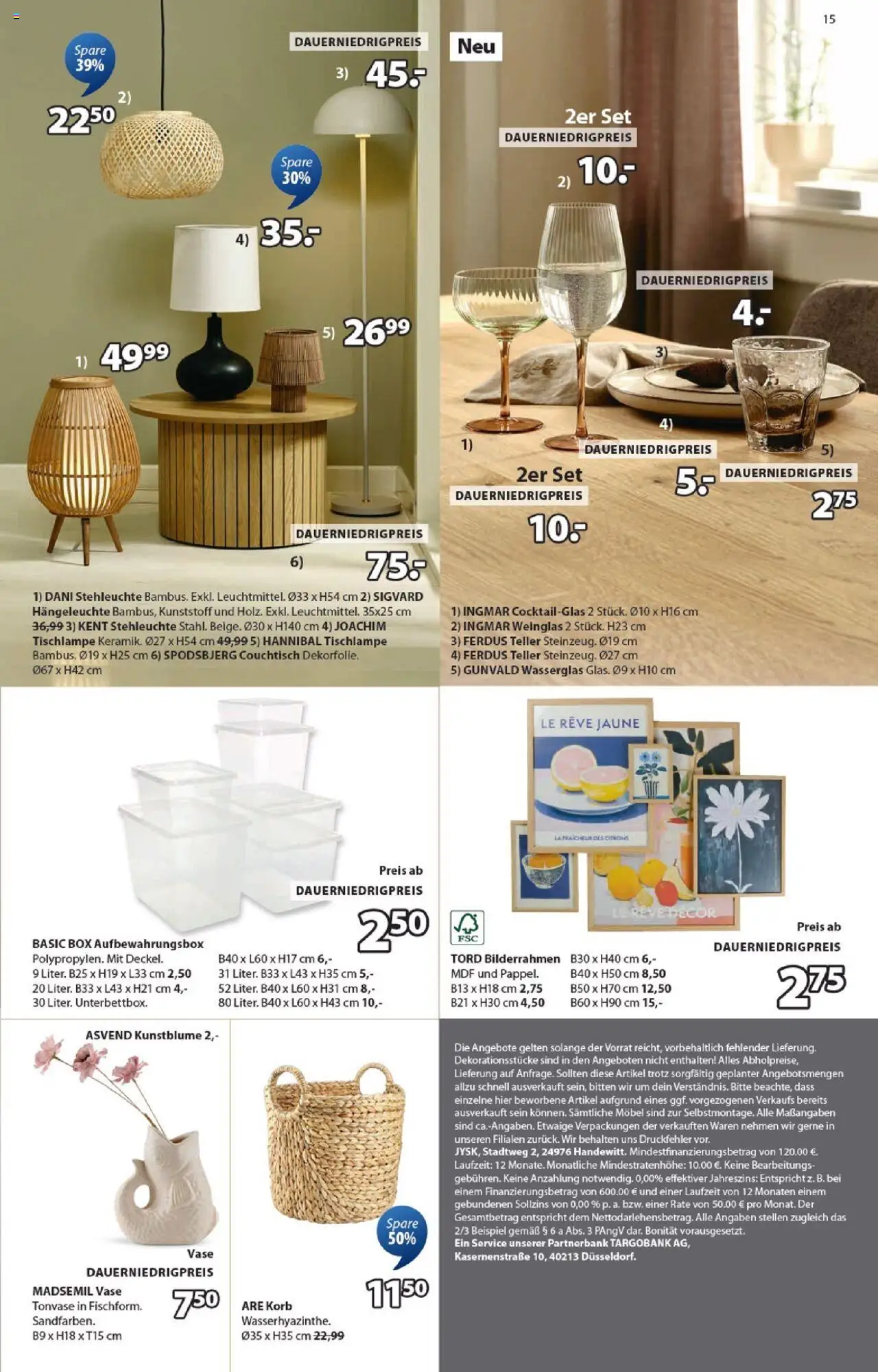 Angebote JYSK - gültig ab dem 17.08.2025 | Seite: 15 | Produkte: Couchtisch, Box, Korb, Vase