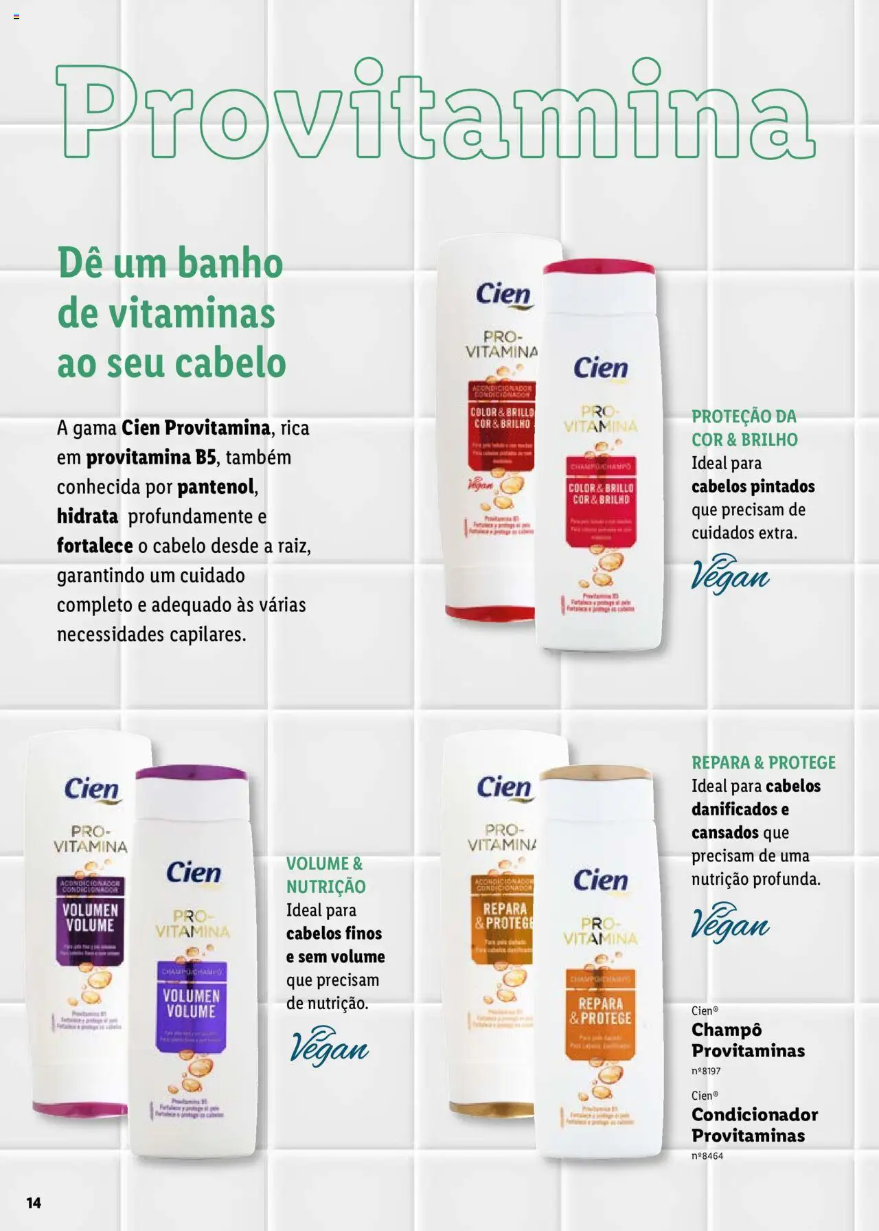 Lidl Cien - Beleza Inteligente │ válido de 26.02.2024 | Página: 14 | Produtos: Condicionador, Banho