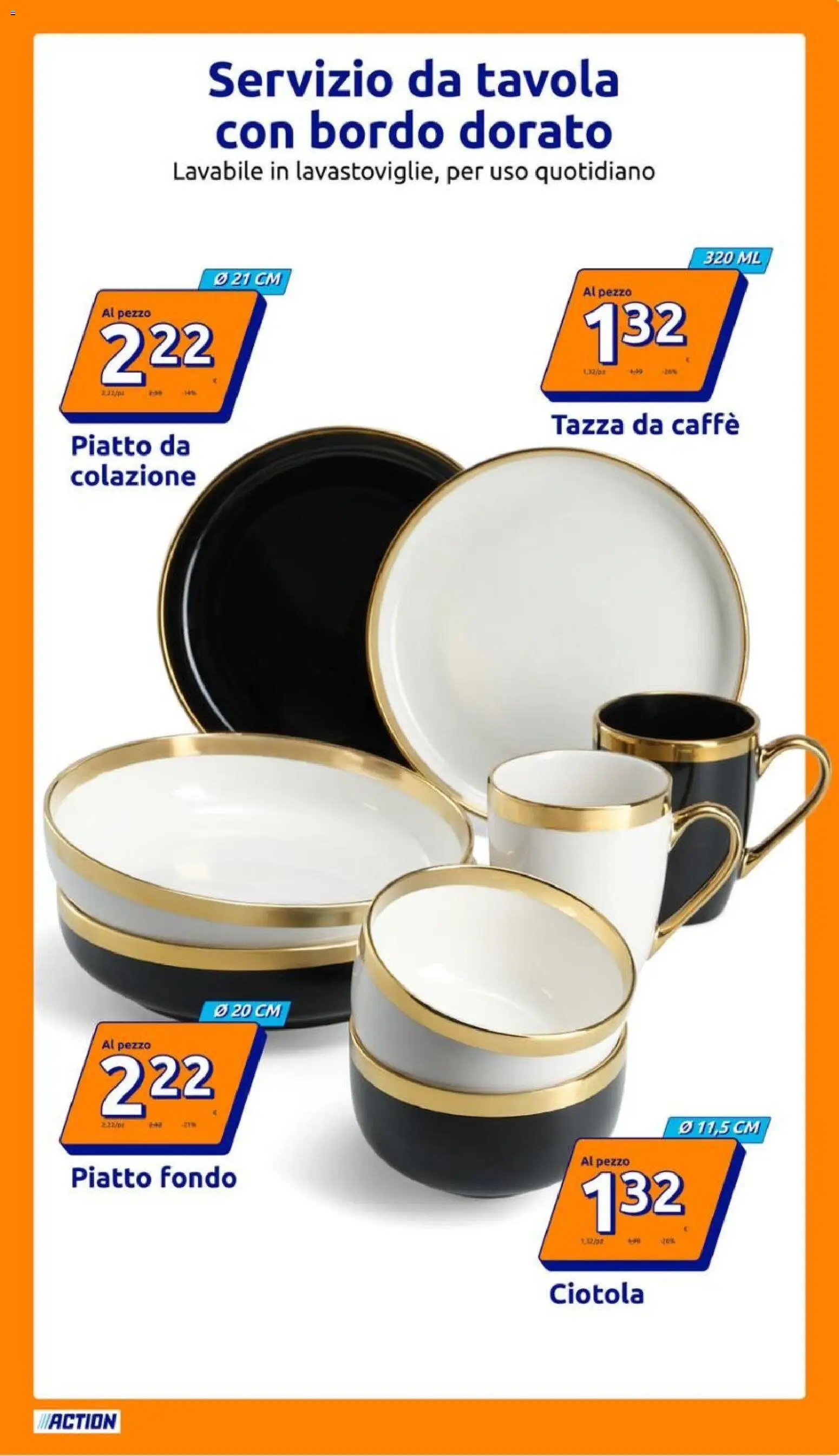 Volantino Action del 19.11.2025 | Pagina: 9 | Prodotti: Caffè, Piatto, Ciotola