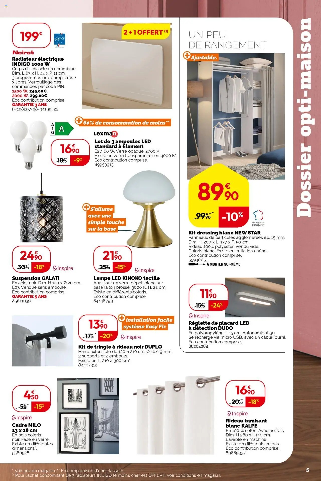  | Page: 5 | Produits: Câble, Tringle à rideau, Suspension, Cadre