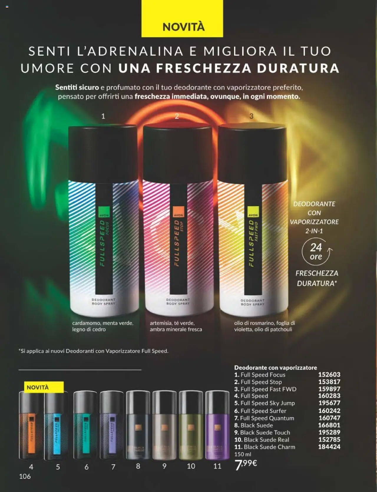 Volantino Avon del 01.09.2025 | Pagina: 106 | Prodotti: Deodorante, Tè, Olio, Menta