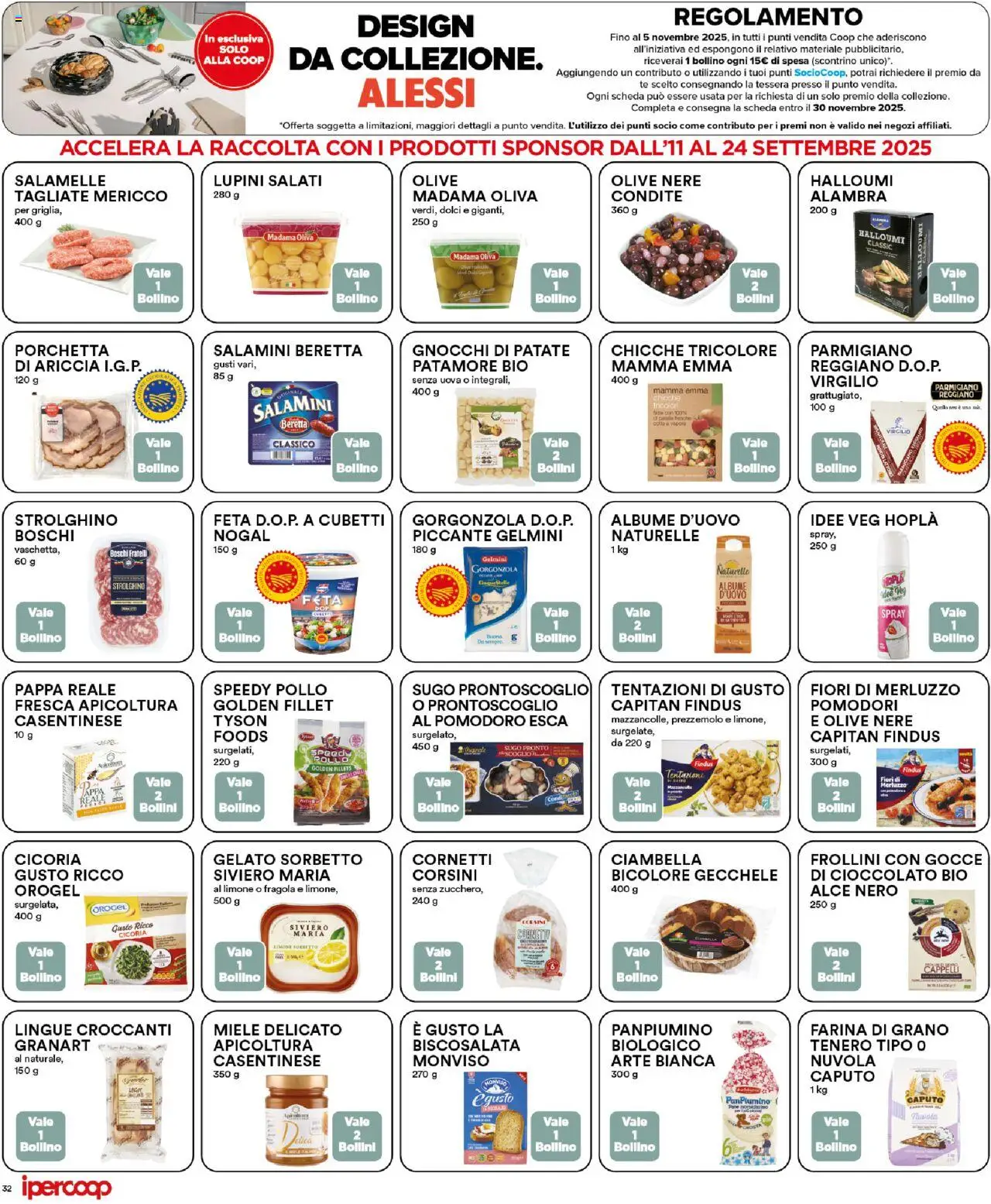 Volantino Ipercoop del 11.09.2025 | Pagina: 32 | Prodotti: Pollo, Tè, Pomodoro, Farina