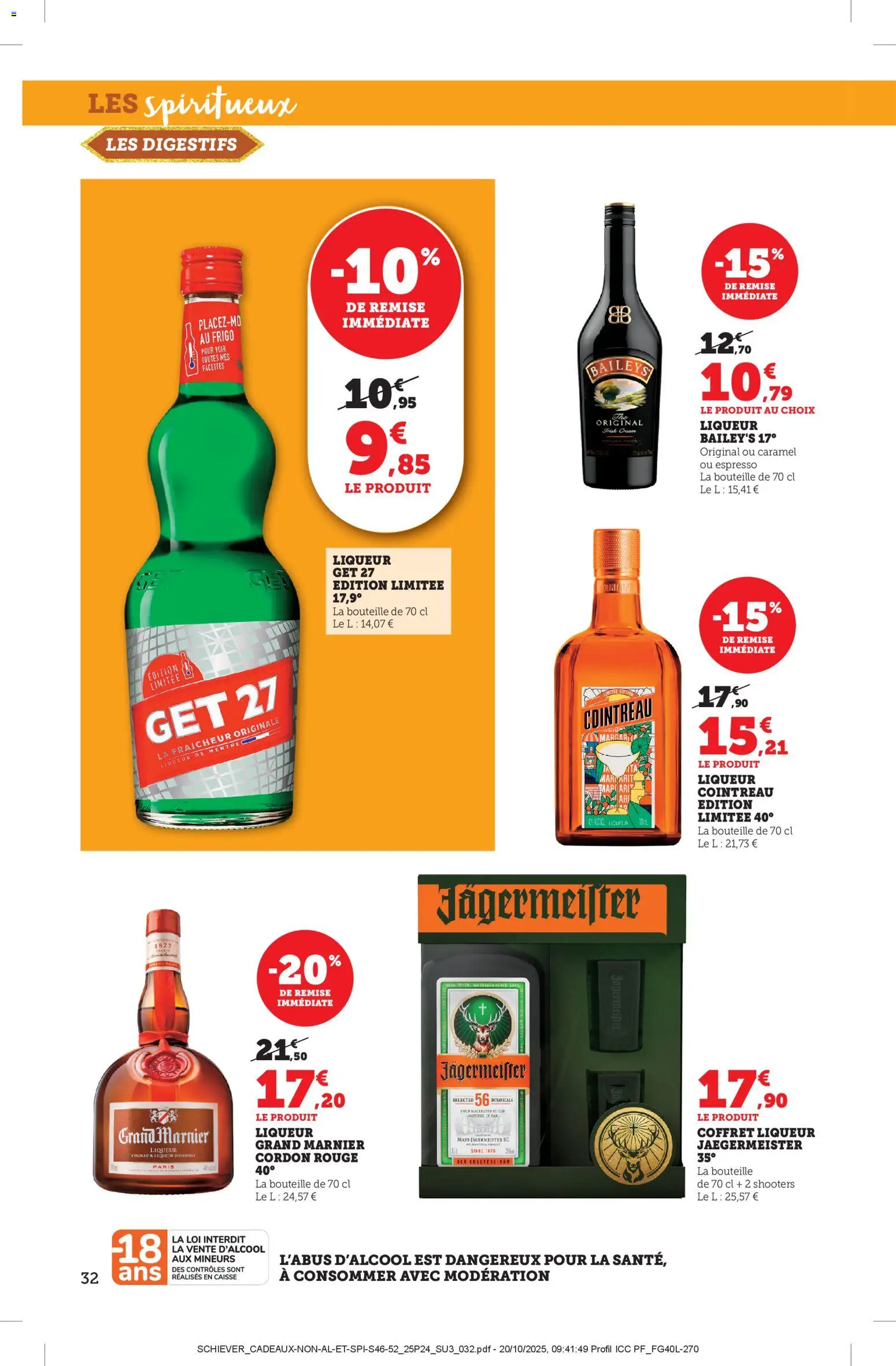 {H1} | Page: 32 | Produits: Cointreau, Menthe, Grand marnier, Liqueur