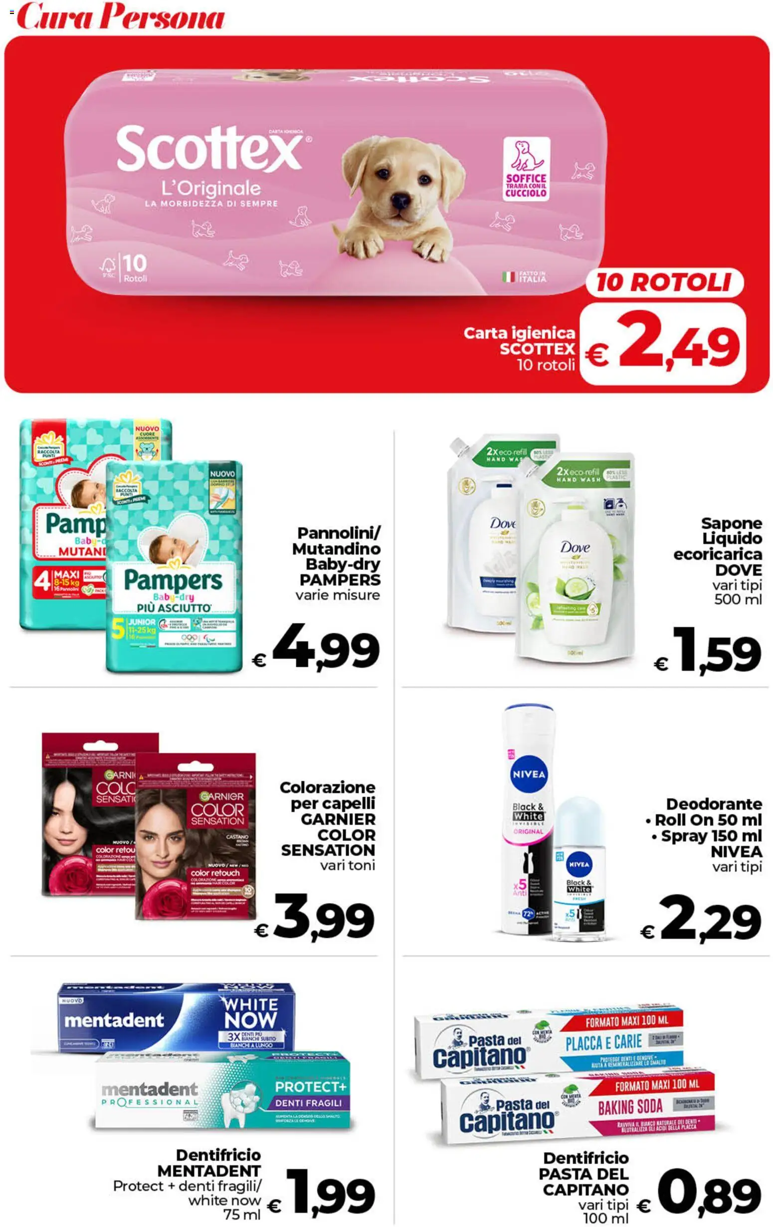 Volantino COOP del 24.02.2026 | Pagina: 38 | Prodotti: Pannolini, Dentifricio, Pasta, Pampers