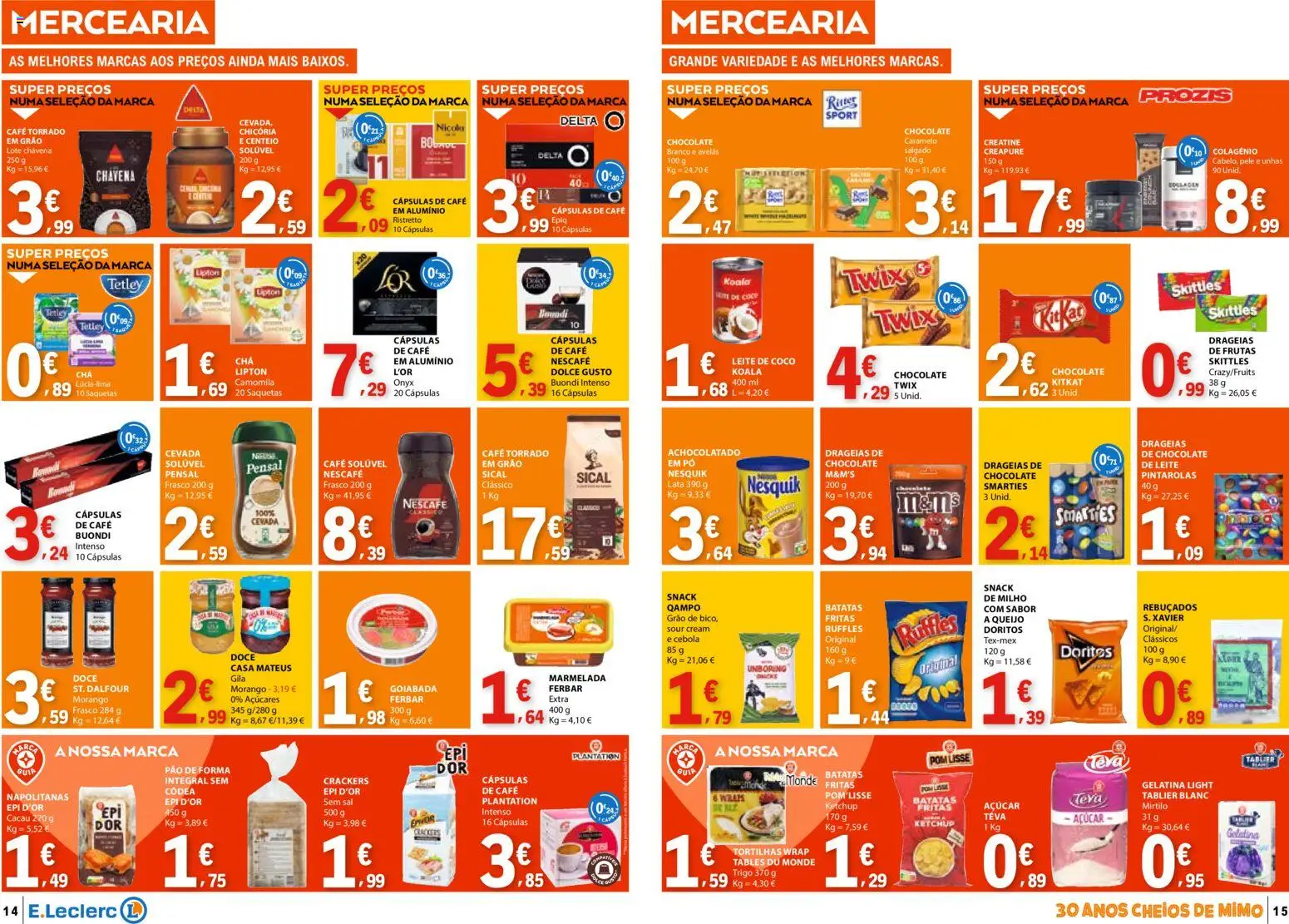 E.Leclerc folheto │ válido de 07.04.2026 | Página: 8 | Produtos: Gelatina, Rebuçados, Sal, Pão