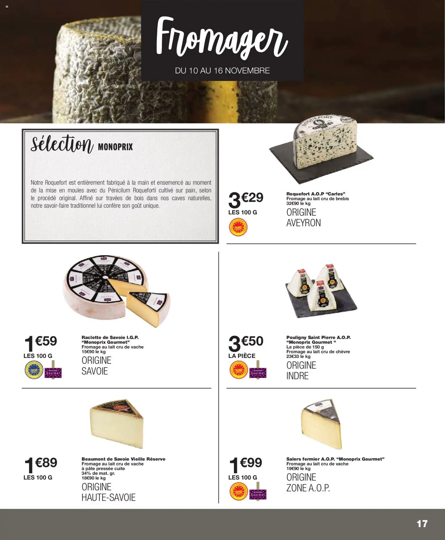 {H1} | Page: 17 | Produits: Raclette, Lait, Fromage