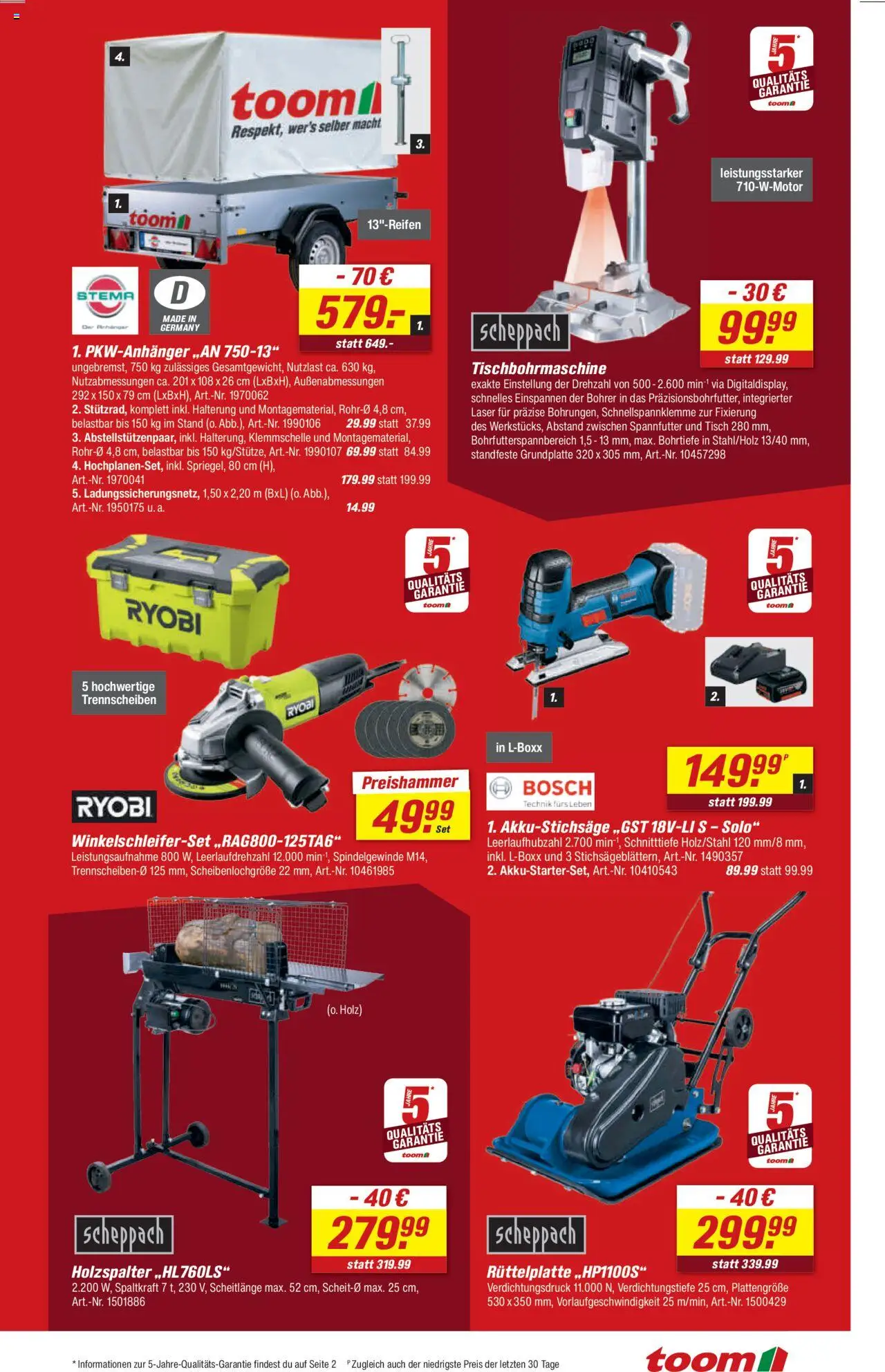 Toom Baumarkt Prospekt 	 - gültig ab dem 30.08.2025 | Seite: 7 | Produkte: Bosch, Tisch