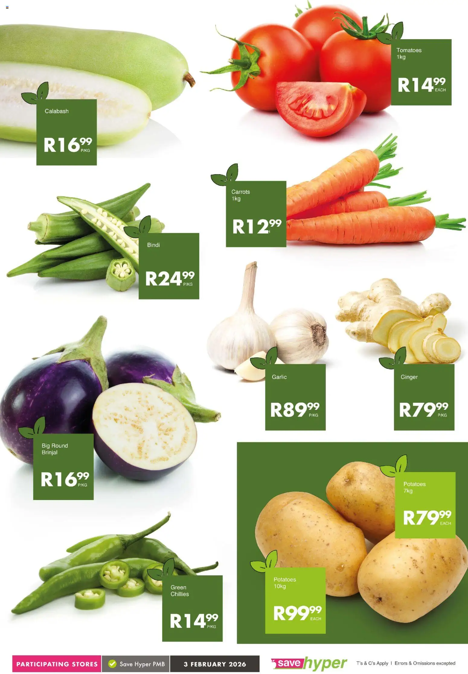 New Save catalogue – valid from 03.02.2026 | Page: 5 | Products: Tomatoes, Carrots, Potatoes, Garlic