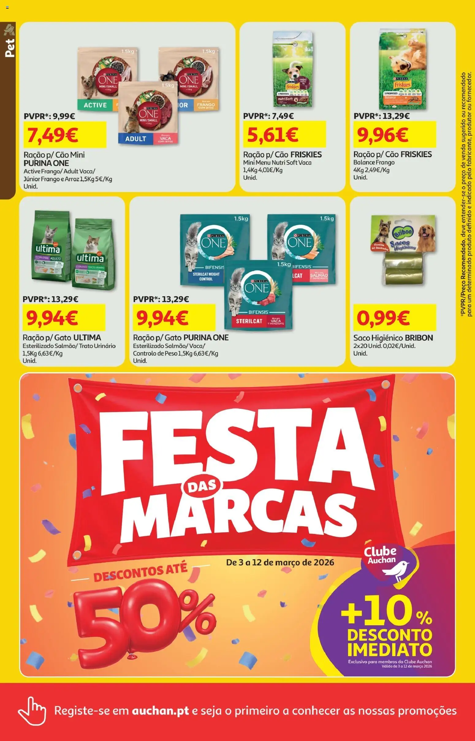 Minipreço folheto │ válido de 05.03.2026 | Página: 16 | Produtos: Purina one, Frango, Salmão, Arroz