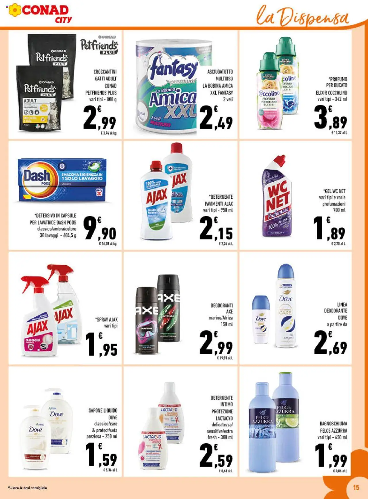 Volantino Conad del 10.09.2025 | Pagina: 15 | Prodotti: Sapone, Detergente intimo, Candeggina, Intimo