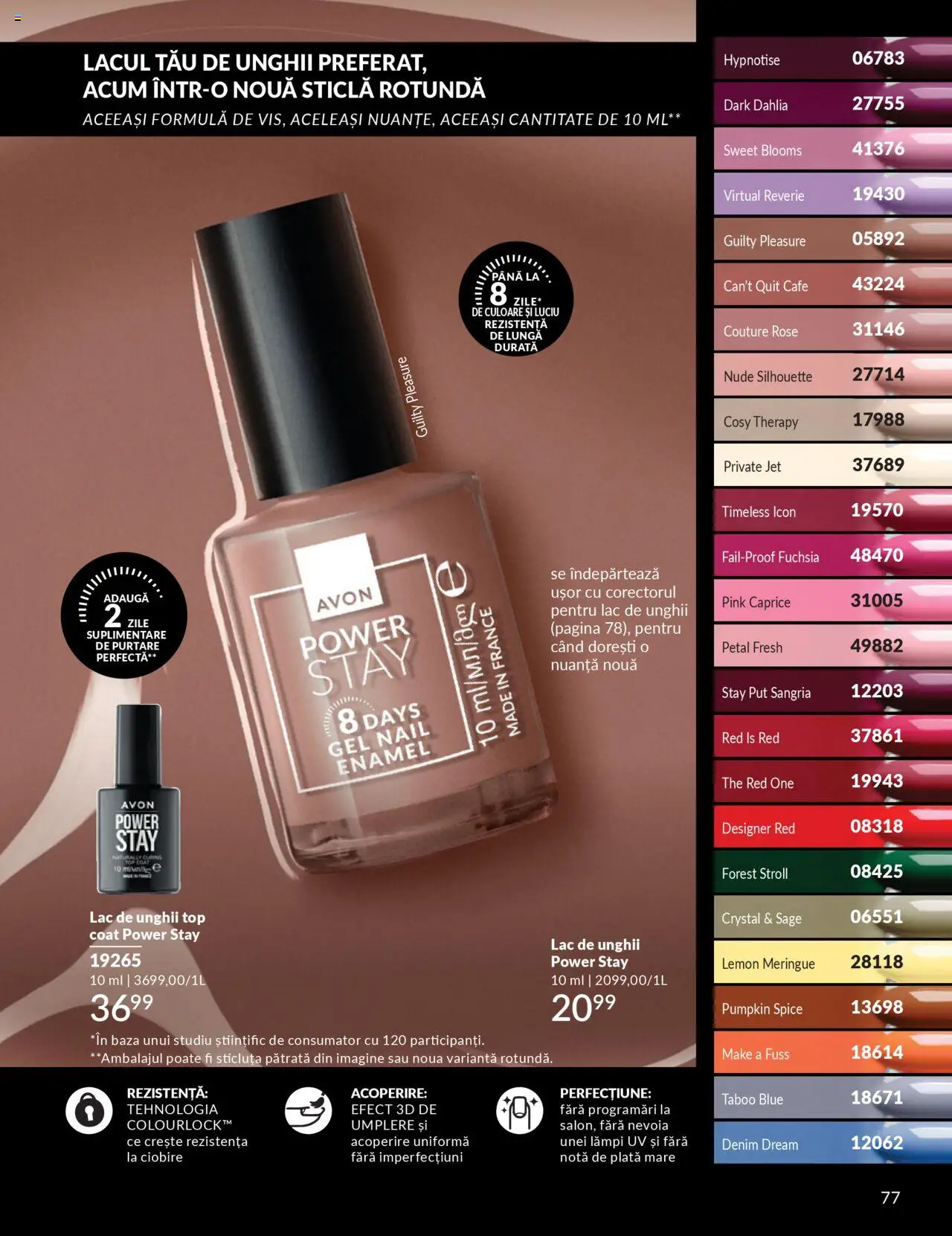 Noul catalog Avon – valabil de la 01.10.2025 | Pagină: 79 | Produse: Top coat, Top, Lac de unghii