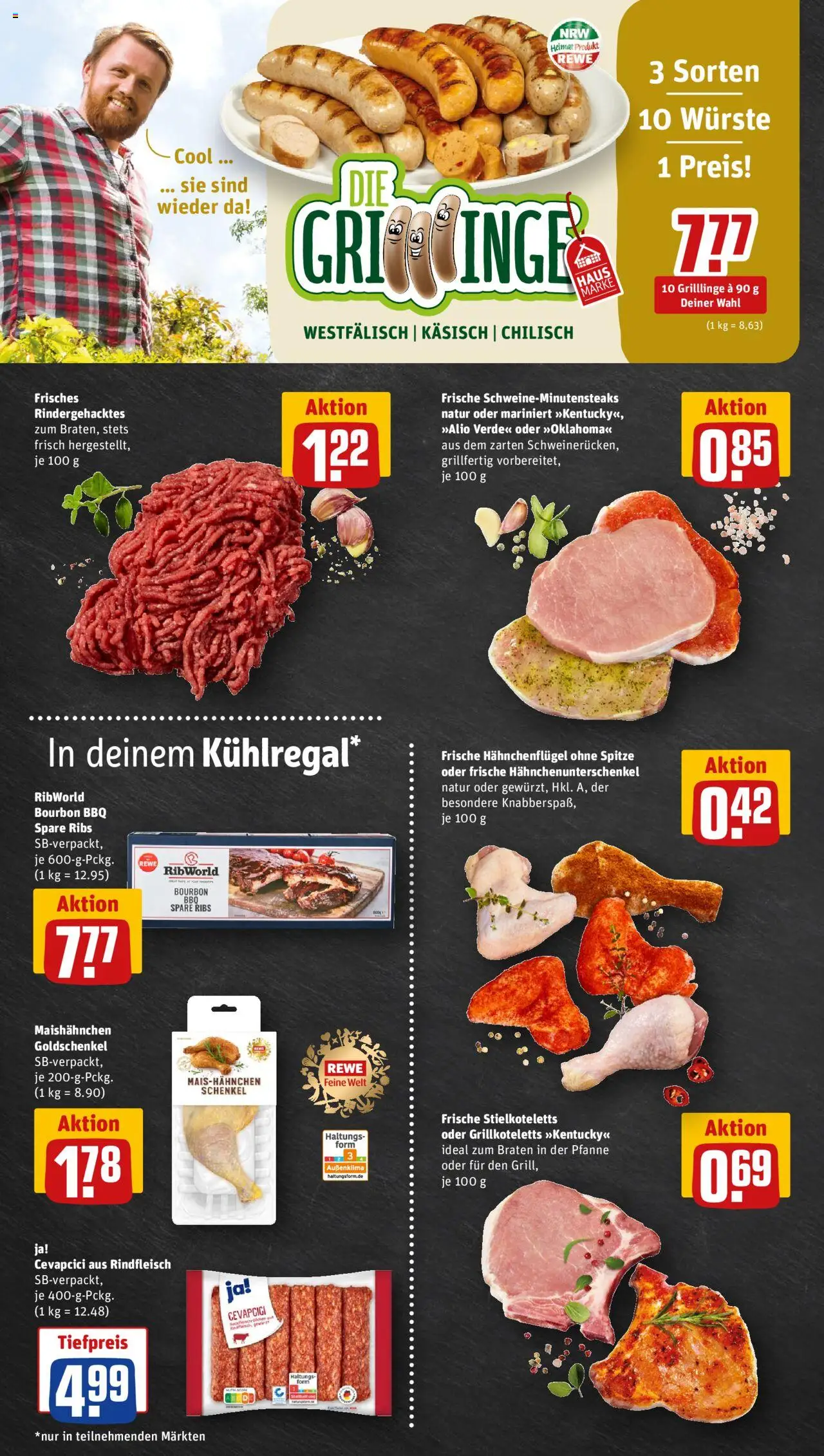 Rewe ihr Kaufpark Prospekt 	 - gültig ab dem 16.06.2025 | Seite: 6 | Produkte: Spare ribs, Cevapcici, Rindfleisch, Bourbon