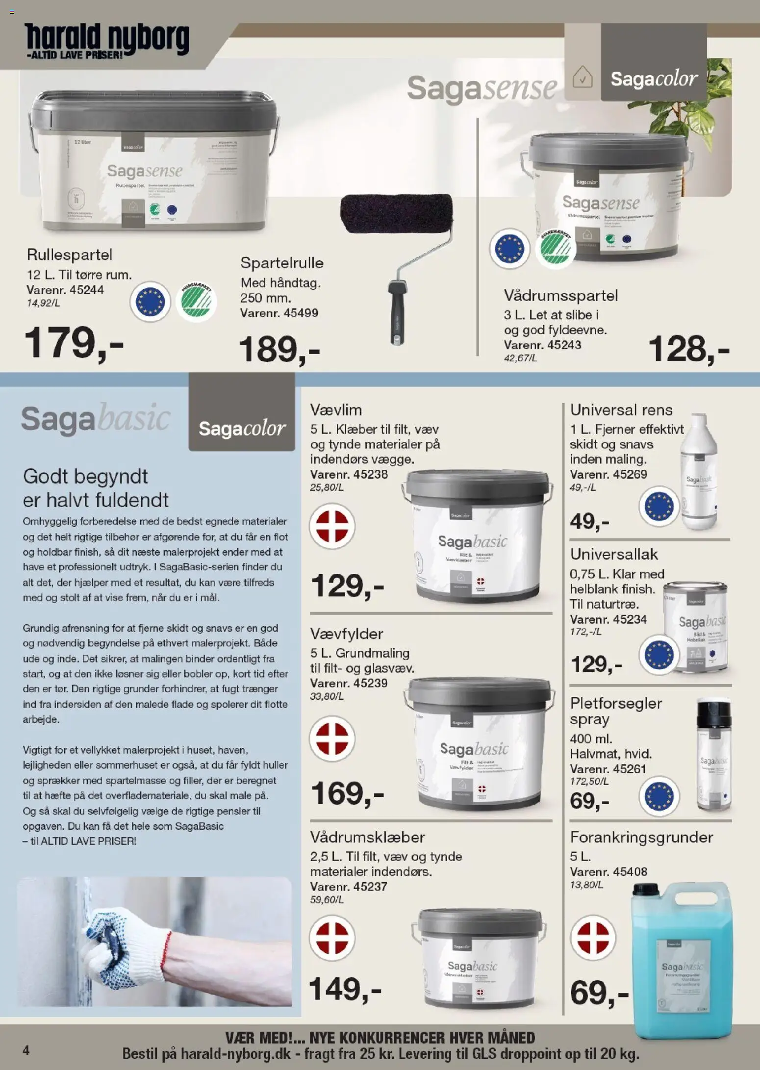 Harald Nyborg tilbudsavis – gyldig fra 09.04.2026 | Side: 66 | Produkter: Spartelmasse, Søm, Pensler