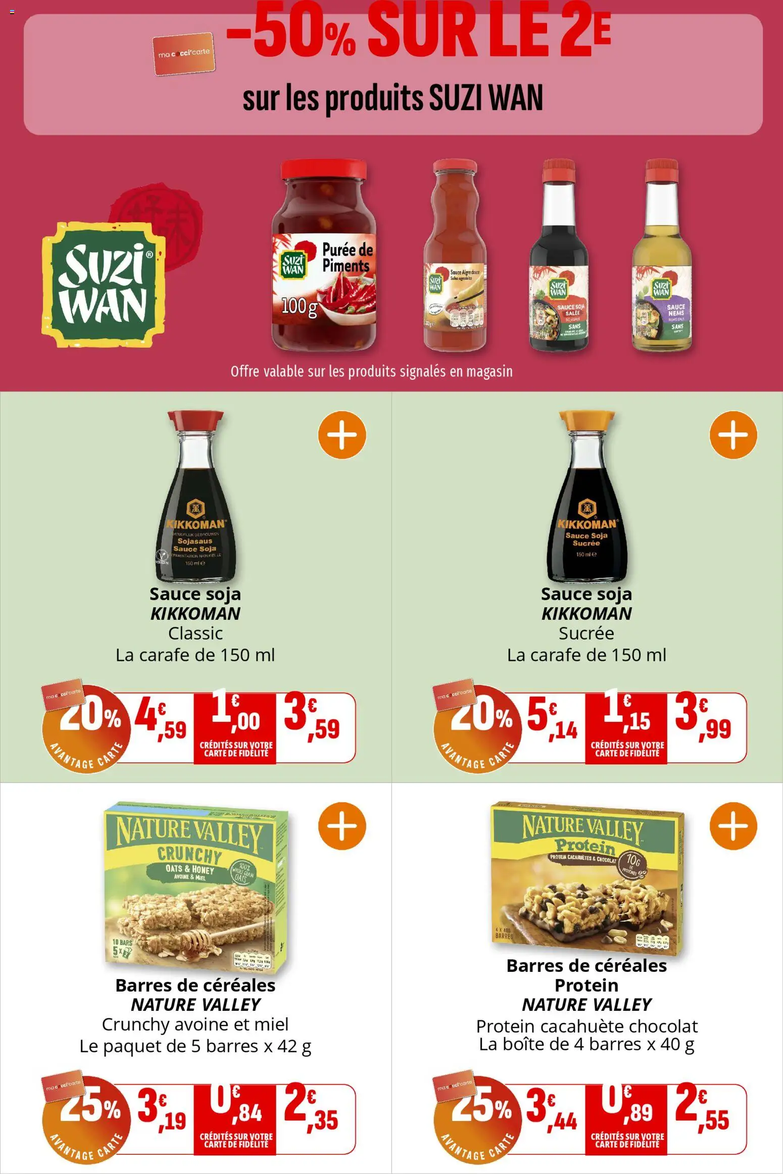 {H1} | Page: 13 | Produits: Cacahuète, Sauce soja salée, Chocolat, Céréales