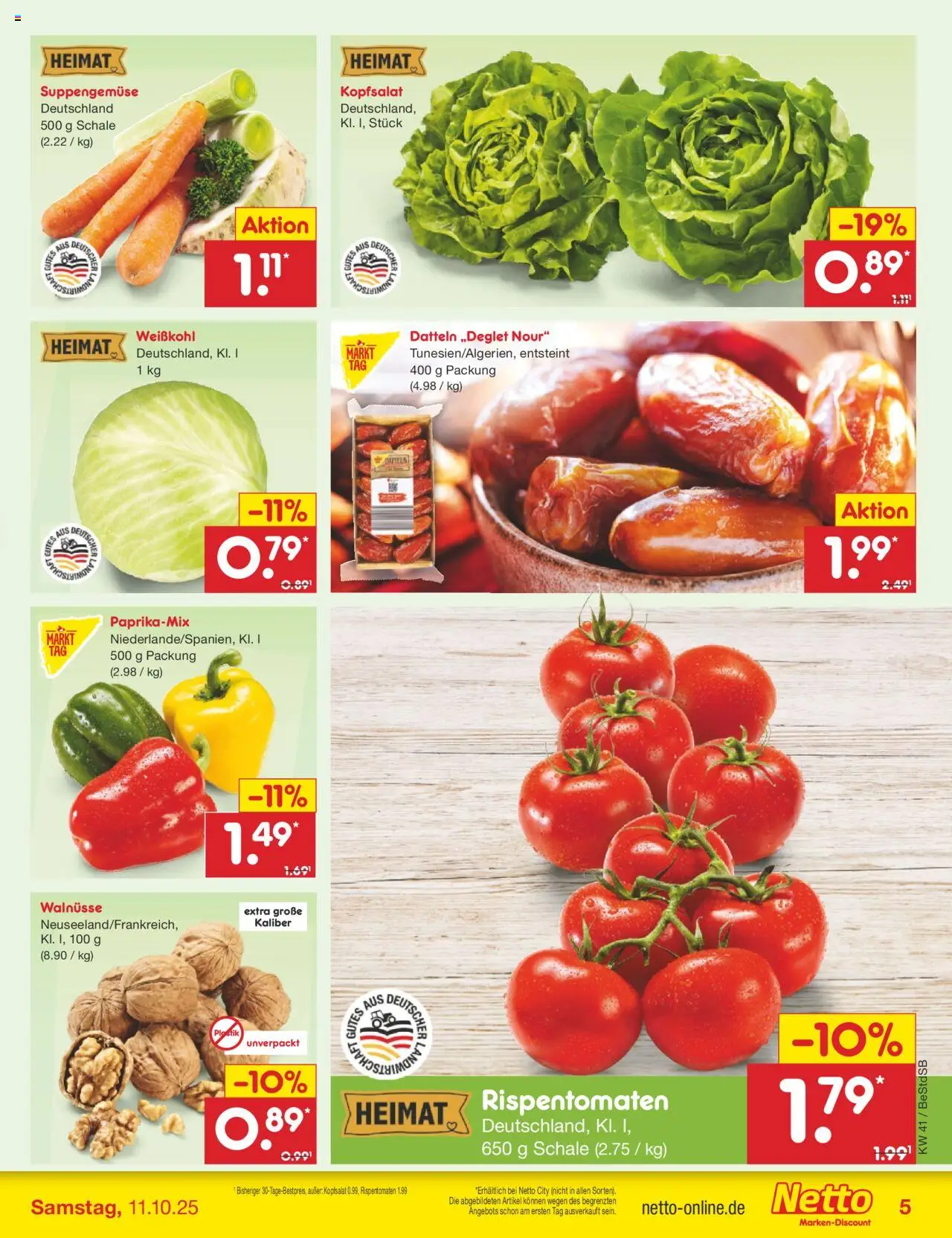 Netto Marken-Discount Prospekt 	 – gültig ab 06.10.2025 | Seite: 5 | Produkte: Walnüsse