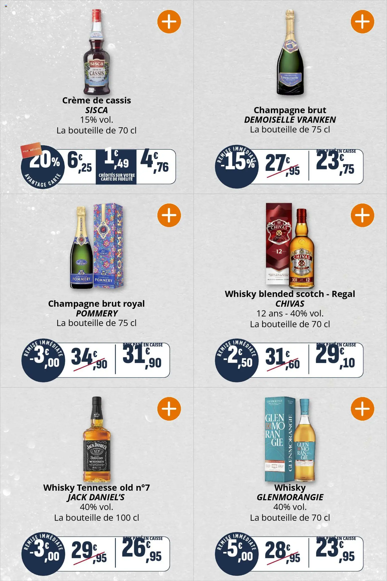 {H1} | Page: 15 | Produits: Whisky, Champagne brut, Champagne, Crème