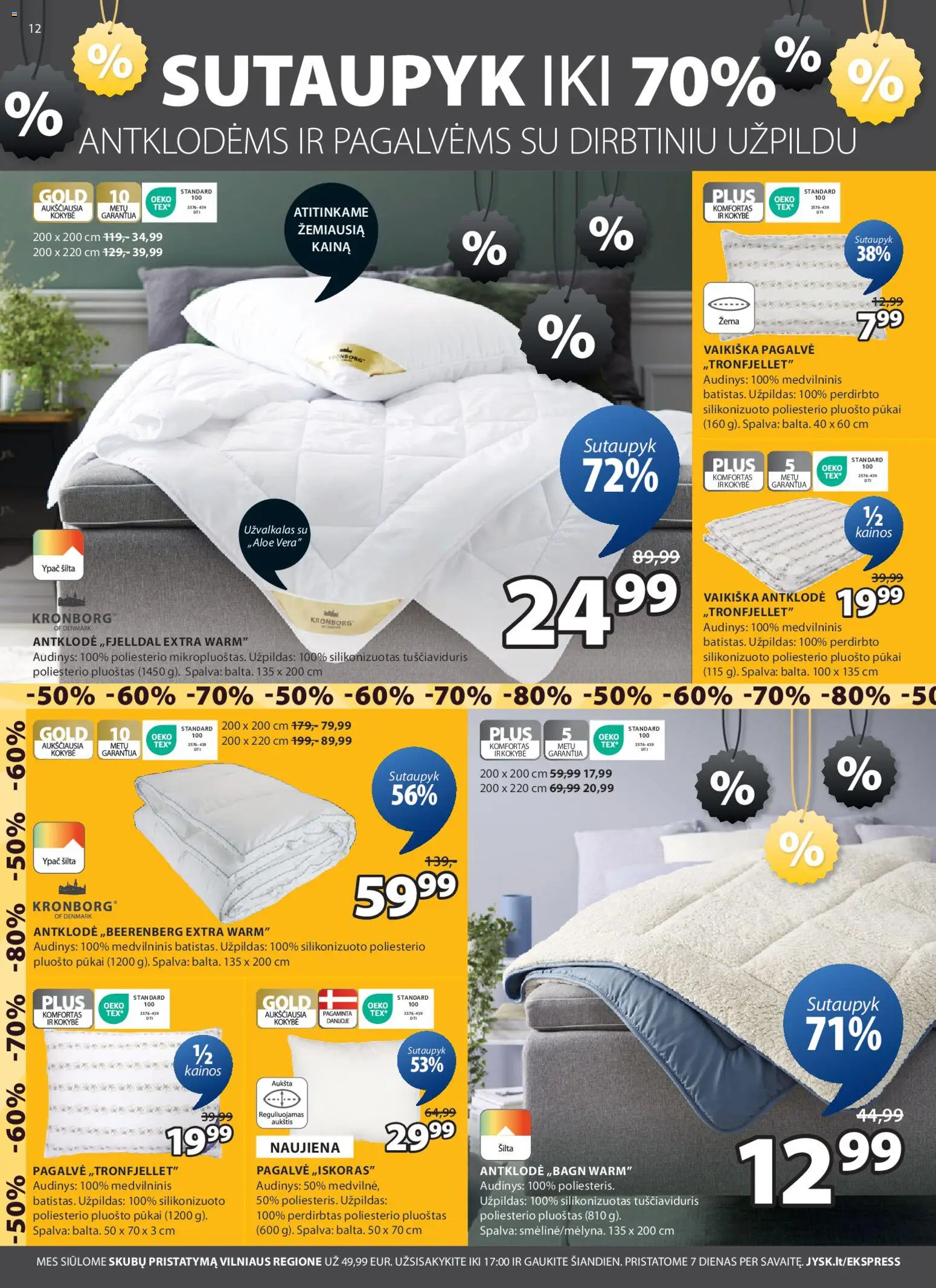 JYSK akcijos nuo 03.02.2026 | Puslapis: 12 | Prekių: Patalynės komplektas, Užvalkalas
