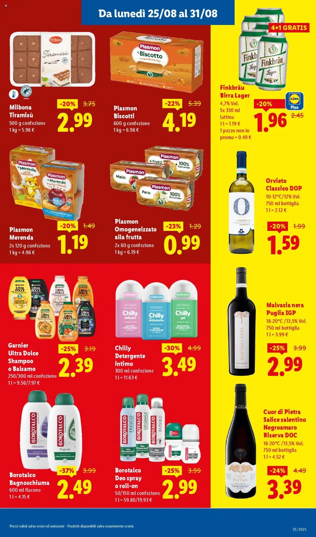 Volantino Lidl del 25.08.2025 | Pagina: 11 | Prodotti: Bagnoschiuma, Cereali, Biscotti, Latte