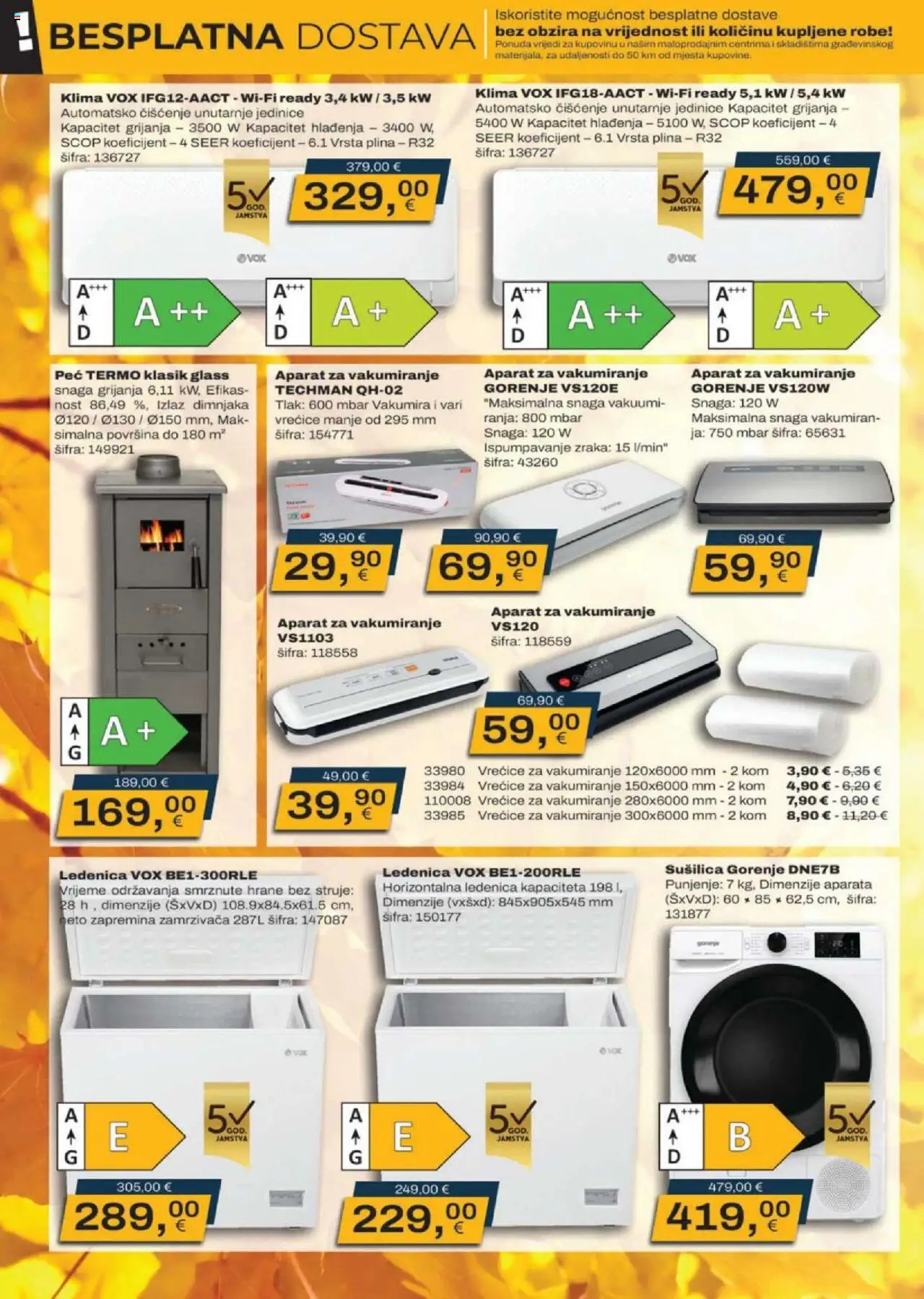 Vinkoprom katalog | vrijedi od 01.10.2025 | Stranica: 2 | Proizvodi: Klima, Sušilica, Mak